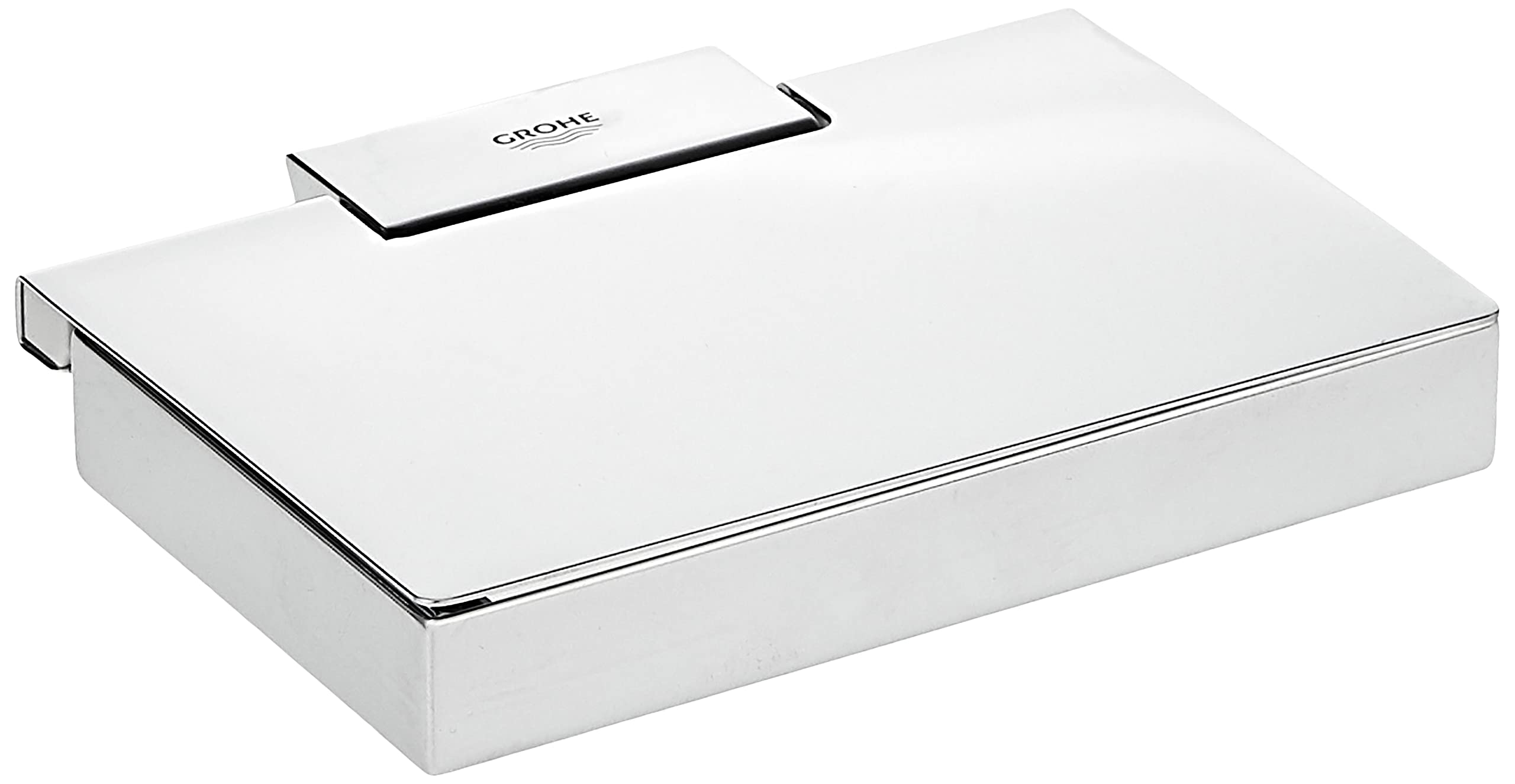 Grohe 40781000 Selection Cube Paper Holder W/Cover, Starlight Chrome
