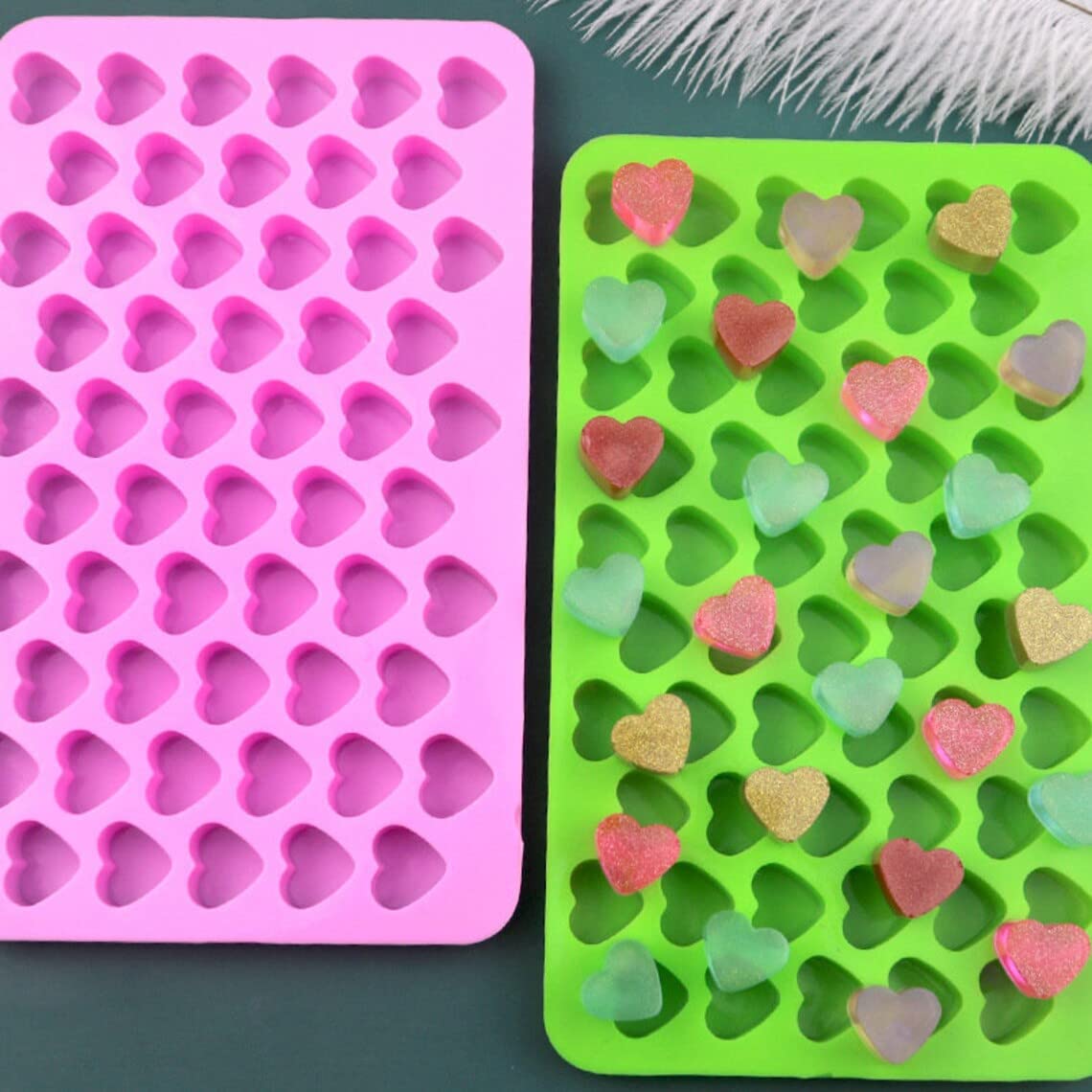 MoldBerry Chocolate Mould Heart Shape Silicone Molds Non-Stick Chocolate Candy Ice Tray Jelly Sweets Molds, DIY Wax Melt Baking