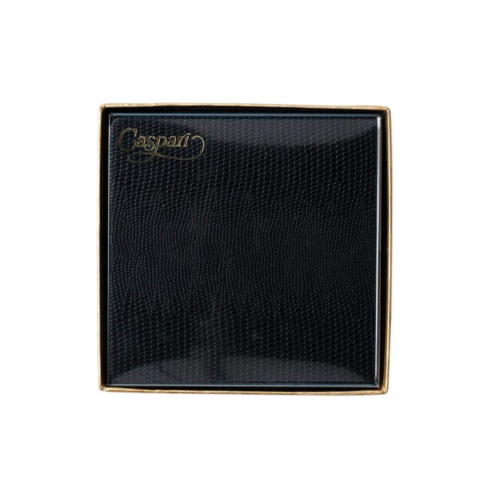 Caspari Lizard Scale Coasters In Black, 8 Count