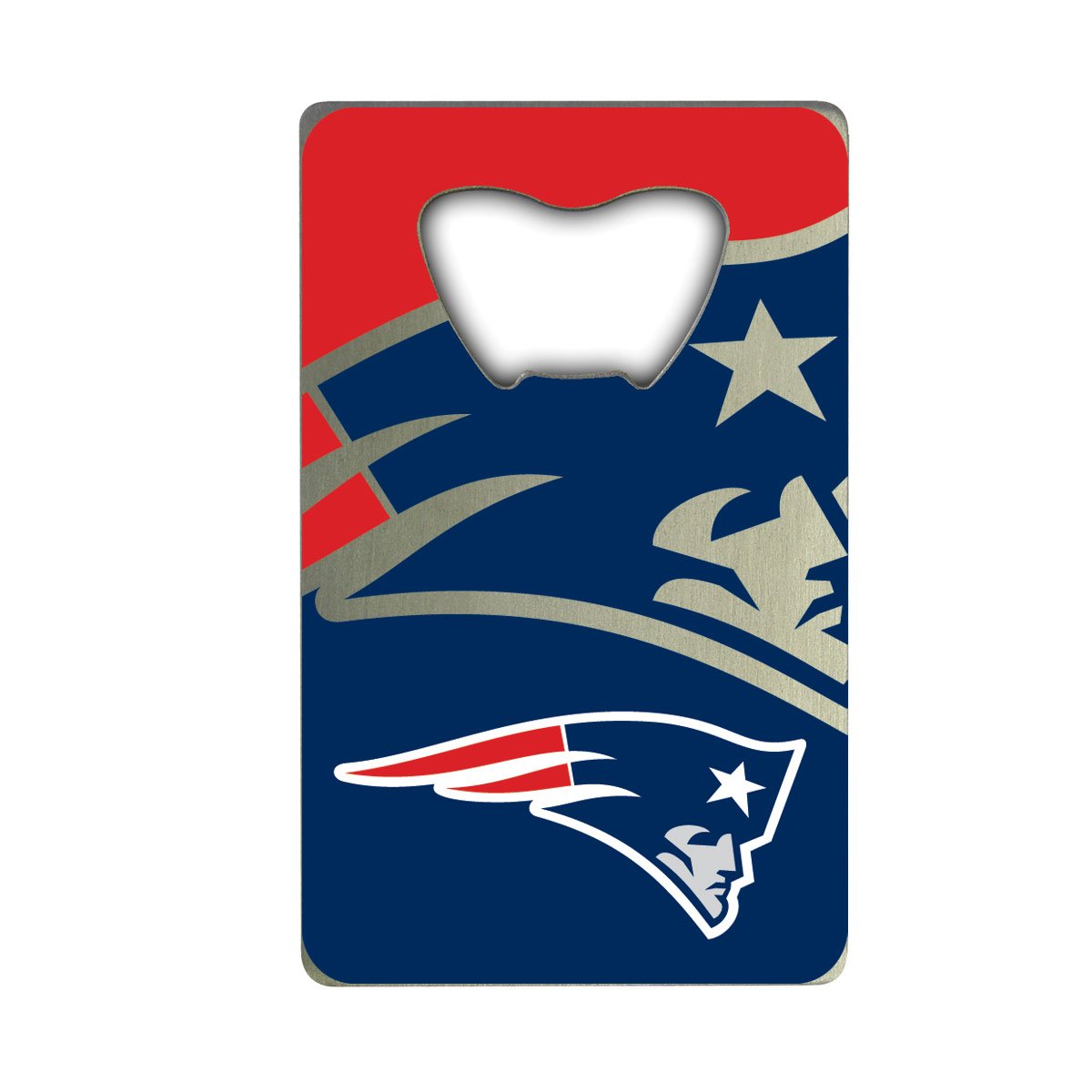 FANMATS 62558 New England Patriots Credit Card Style Bottle Opener - 2    x 3.25