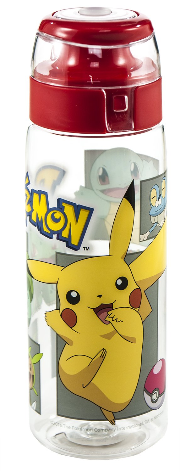 Zak 25oz Pokemon Water Bottle with FlipTop Cap & Carrying Loop, BPAFree and Break Resistant (Pikachu)