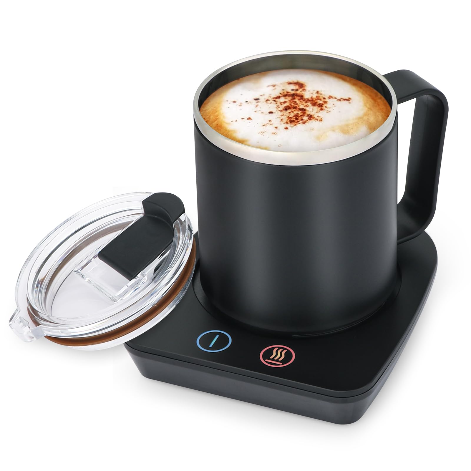 Vobaga Coffee Mug Warmer With 15Oz Mug Set, Electric Coffee Cup Warmer With Three Temperature Settings For Home Office Desk, Sma