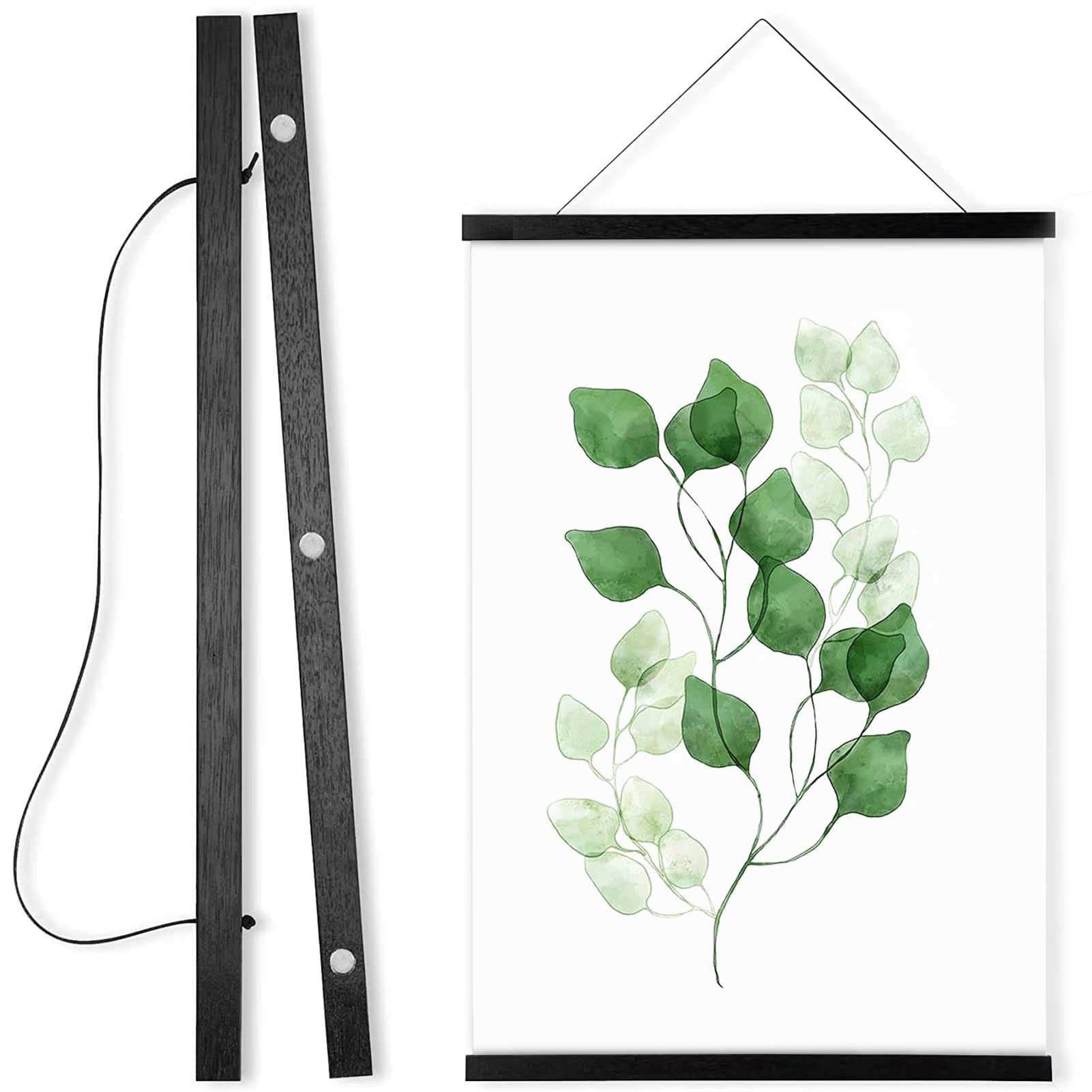 WITCOLOR Magnetic Poster Hanger Frame, 19x13 19x25 19x27 Poster Frame Wooden Magnetic Hanging Kit for Walls Map Picture Diamond 