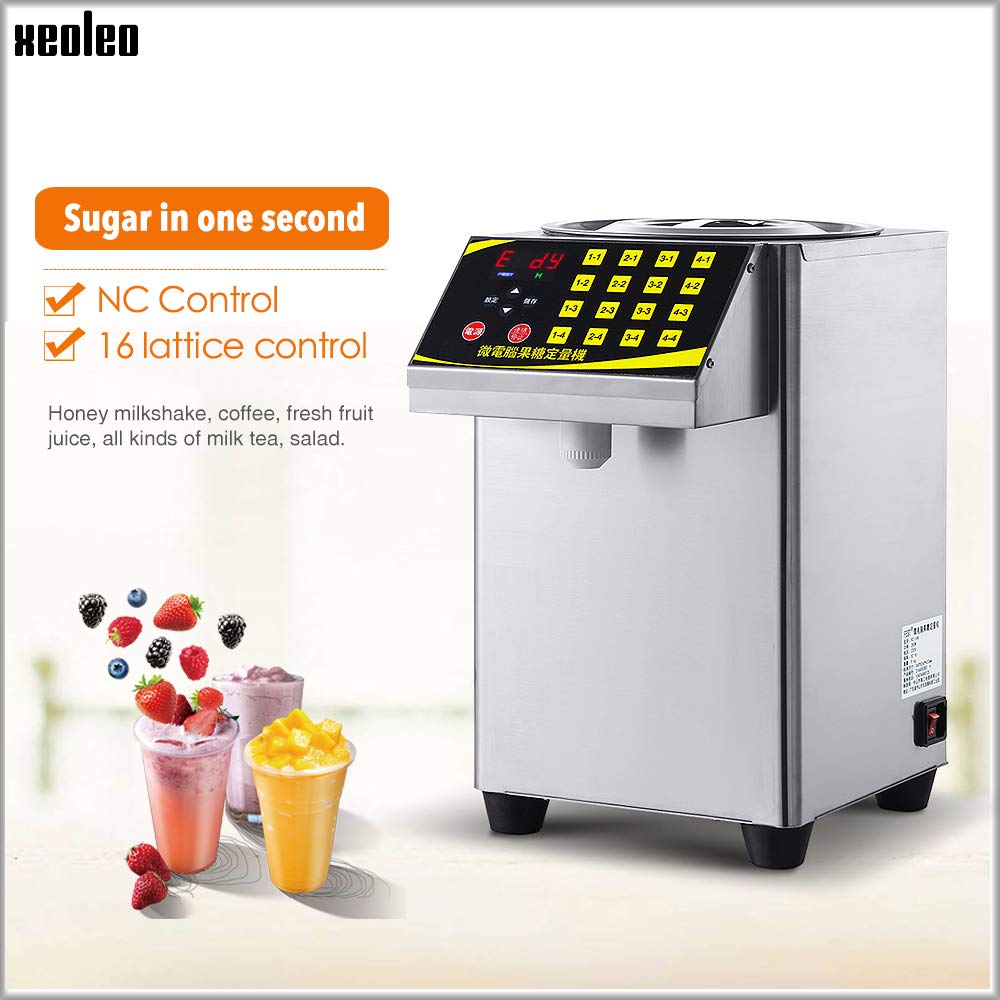 Xeoleo Fructose Machine Sugar Dispenser Bubble Tea Shop Machine Automatic Sugara Quantitative Machine16 Grid Syrup Dispenser 9L