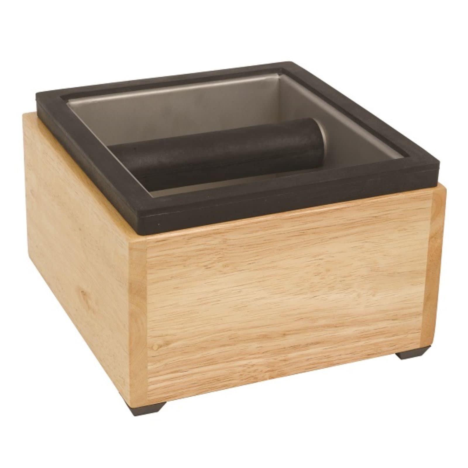 Rattleware Stainless Maple Holder Knock Box - Perfect for Home, Cafe, Restaurant, Hotel, Office, or Commercial Establishment - H