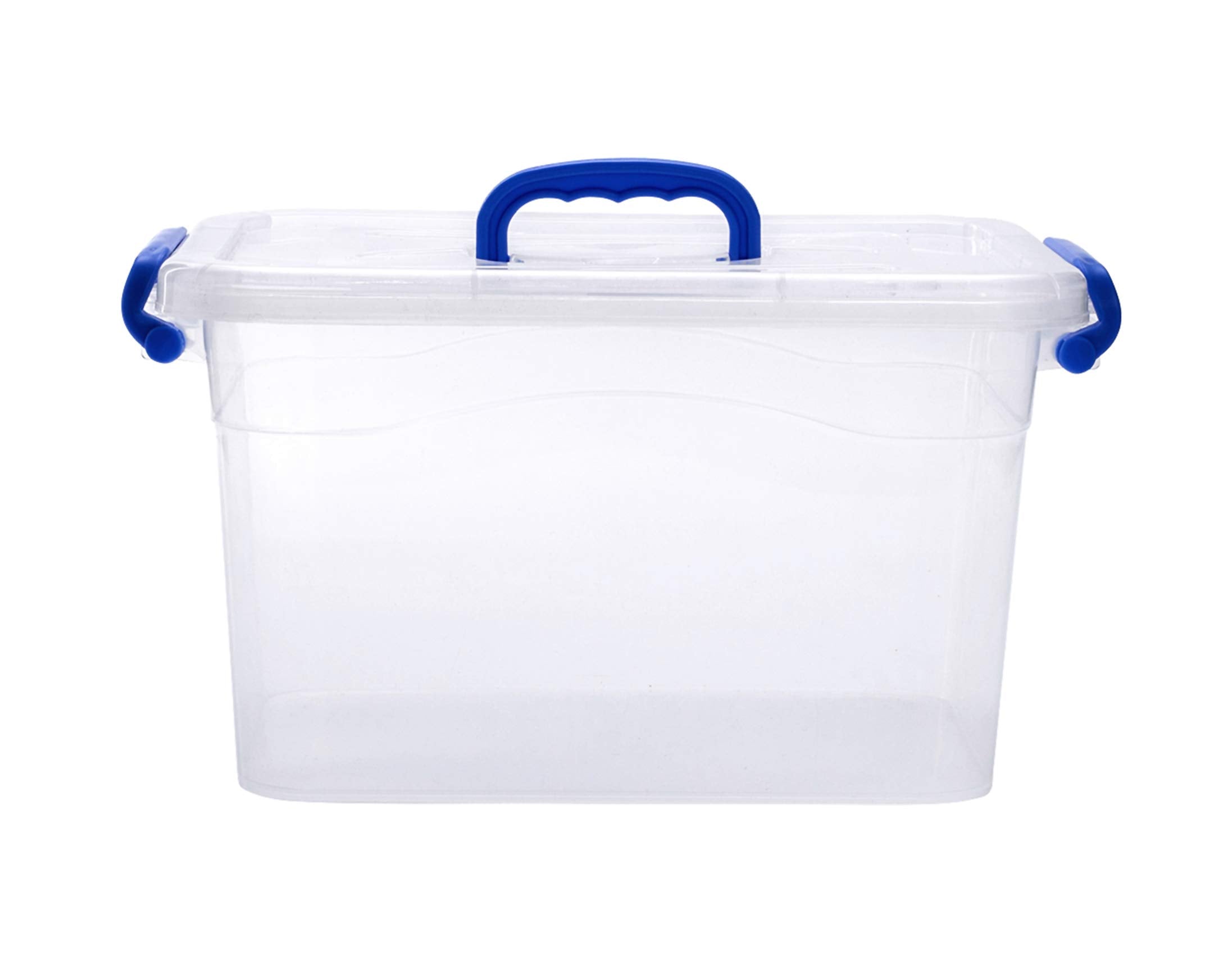 ZHENFAN 6-Pack Clear Storage Box 7 Quart  Plastic Storage Latch Bins with Handle 6.5 Liter