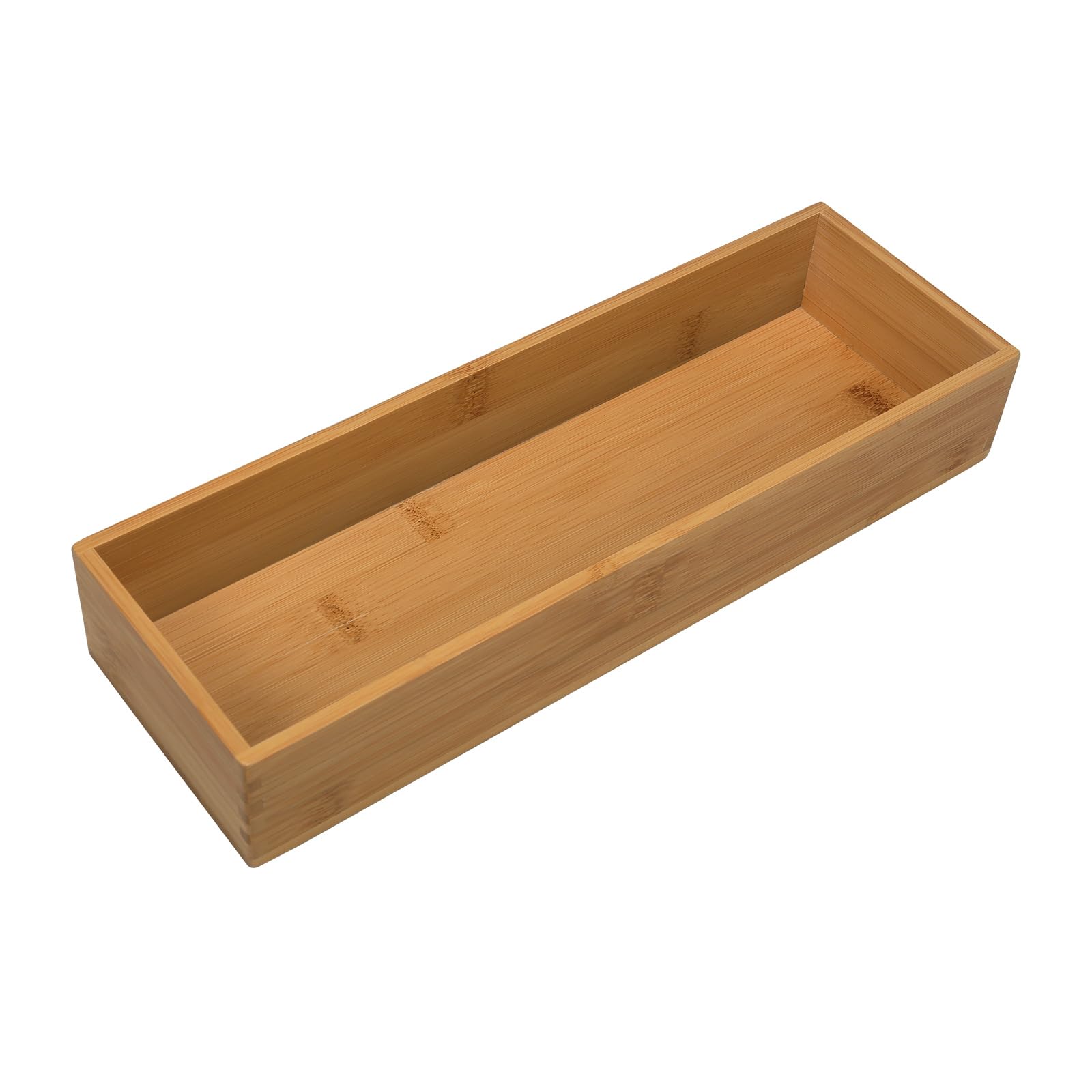 Syaoyi Bamboo Drawer Organizer - Kitchen Drawer Utensil Organizer Office Supplies Desk Organizer Makeup Silverware Tray Flatware