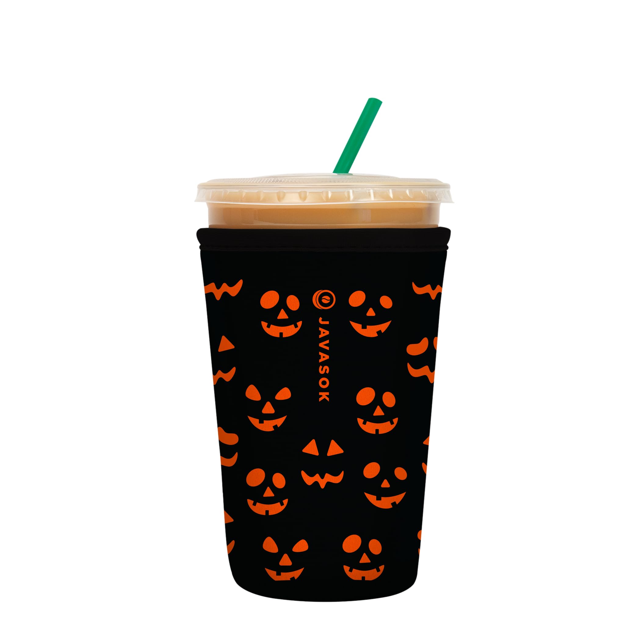 Sok It JavaSok Iced Coffee & Cold Soda Insulated Neoprene Cup Sleeve (Fright Night Lights, Medium: 22-28oz)