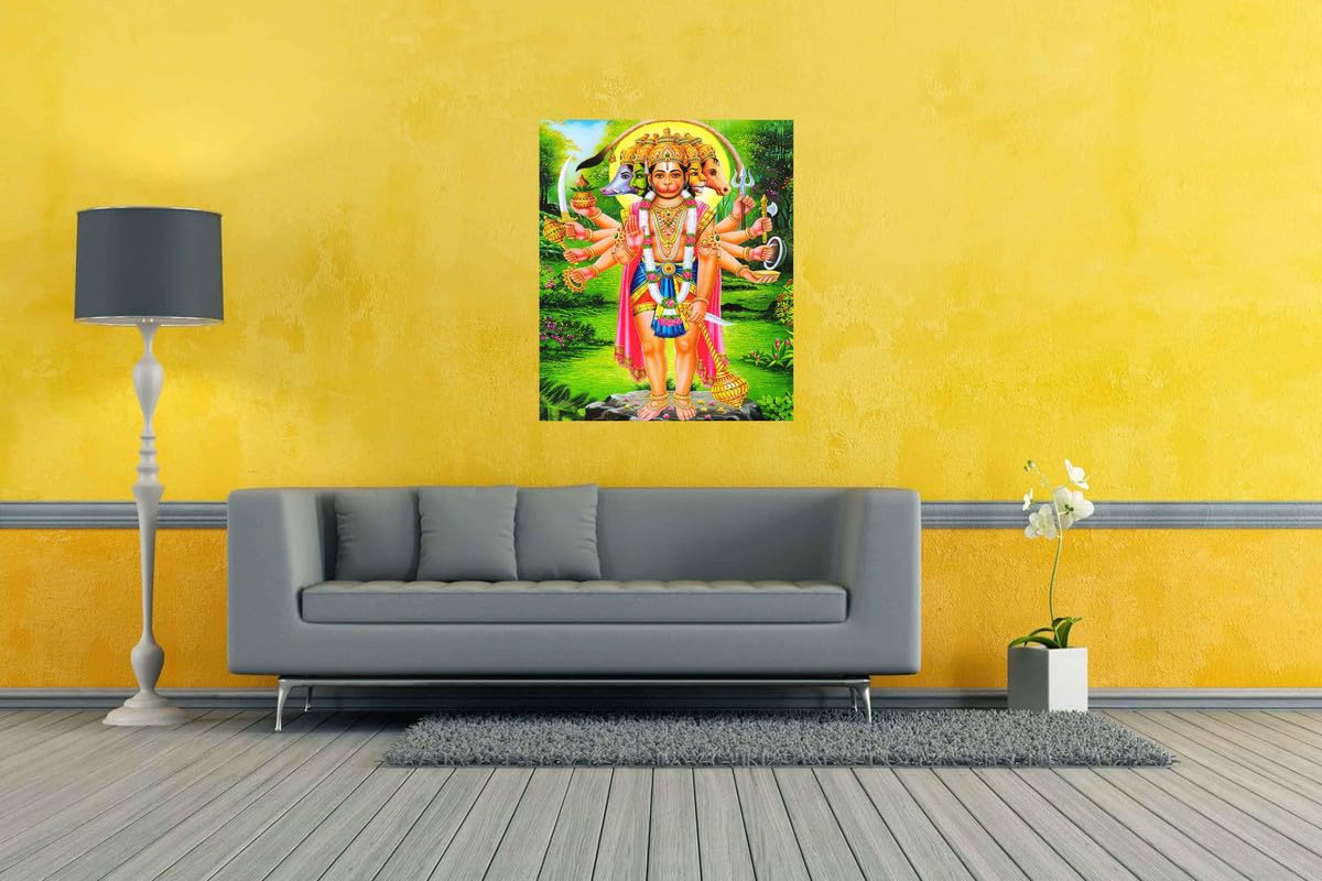 Hk Prints Hanuman Ji Religious Big Size Flex Poster For Room (24X36 Inch, 210 Gsm Paper, Gloss Finish, Multicolor) F-822