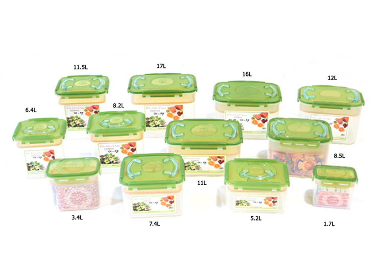 E-Jen Premium Kimchi  Sauerkraut Container Probiotic Fermentation with Inner Vacuum Lid (Earthenware Green  1.6 gal/ 6.4L)