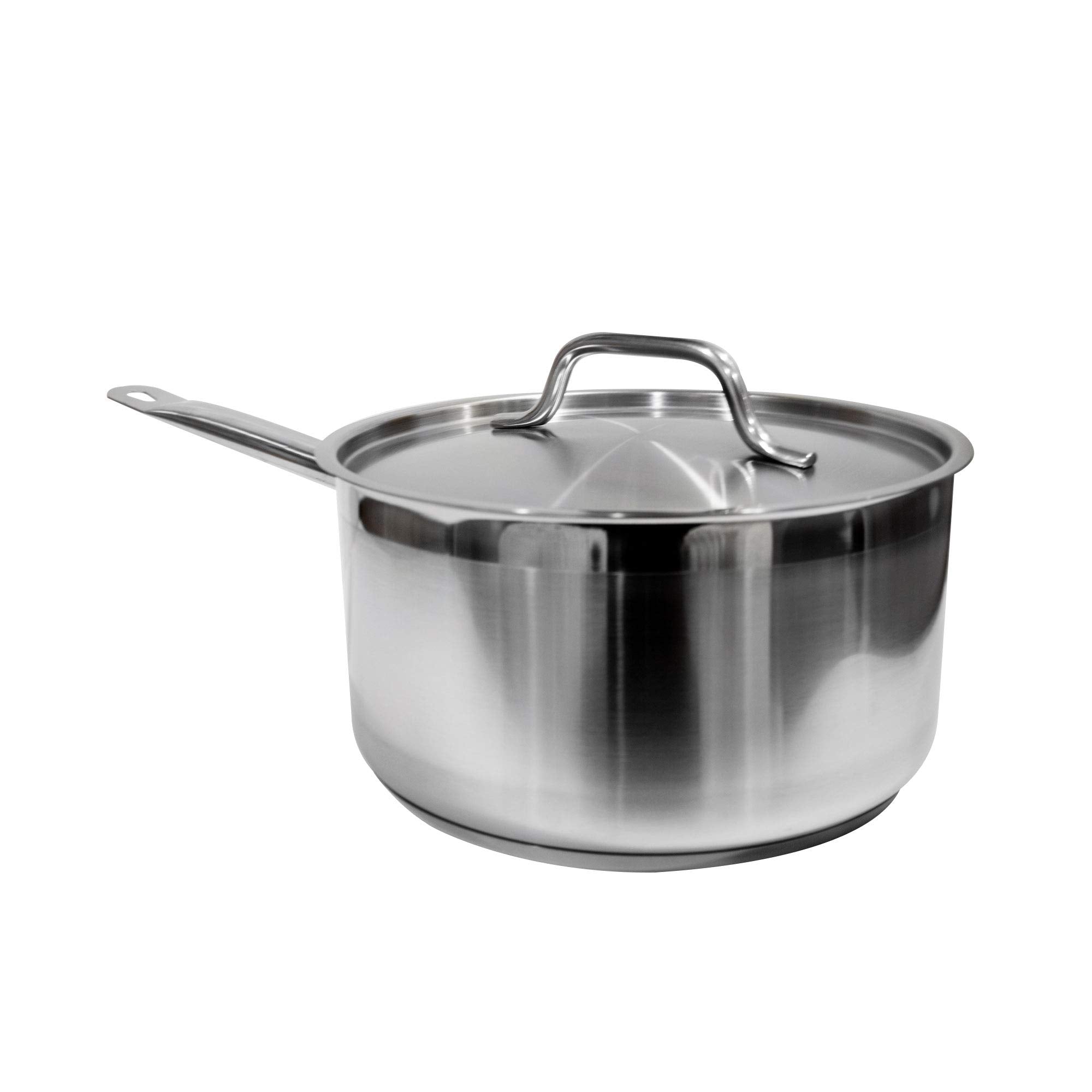 Update International 6 Qt Induction Ready Stainless Steel Sauce Pan W/Cover, Silver (Ssp-6)