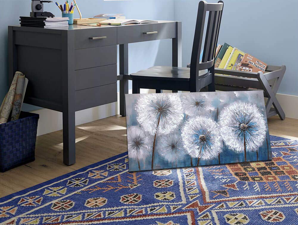 Large Dandelion Painting Wall Art Decor Canvas Print Picture For Living Room White Flower Flora Plant Home Bedroom Decoration Mo