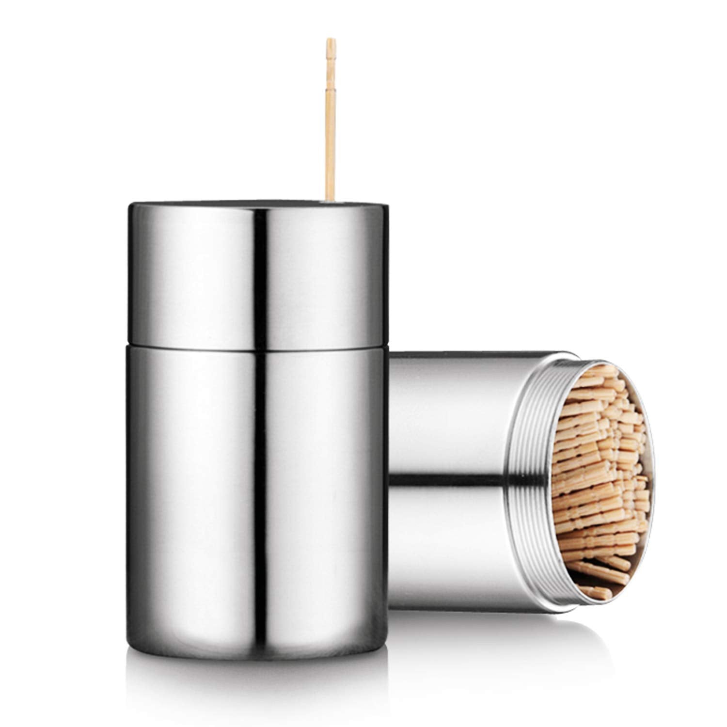Makidar Toothpicks Holder Dispenser Stainless Steel (Frosted)