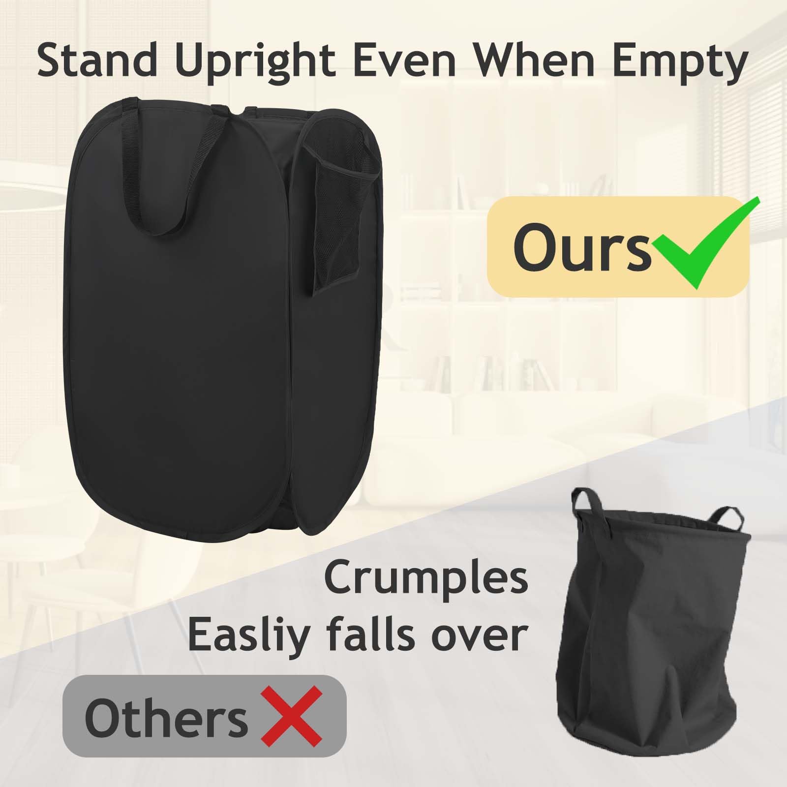 2024 Upgraded Polyester Pop-Up Laundry Hamper, 70L(18.5 Gal) Quality Laundry Basket With Durable Handles Solid Bottom High Carbo