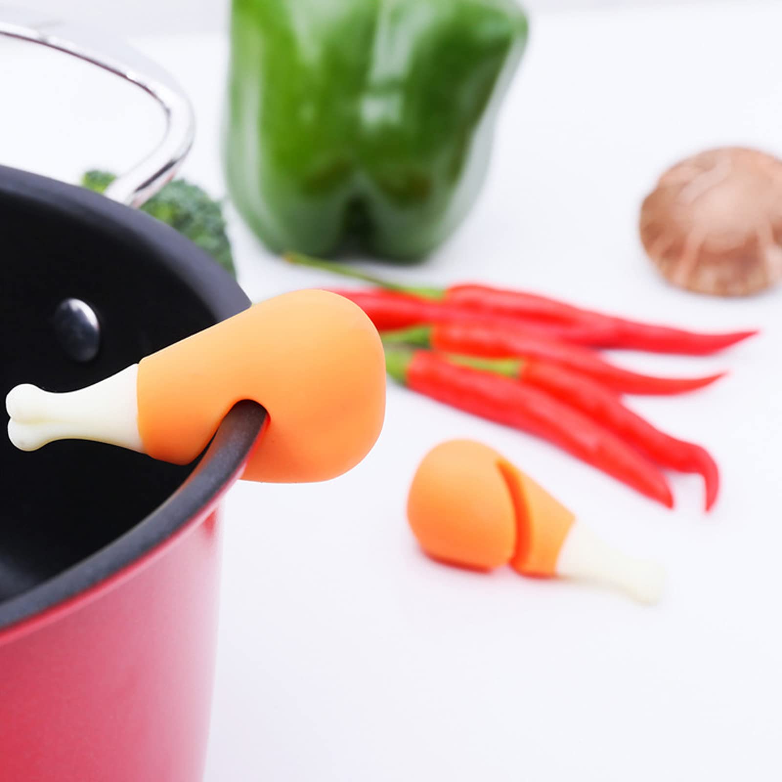 3 Pack Pot Lid Lifter Silicone Spill Proof Lid Lifter Splash-Proof Steam Release Pan Pot Lid Lifter Kitchen Tool Decoration Pot