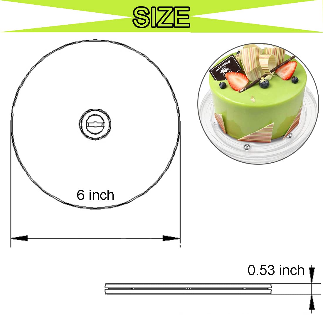 Allri Cookie Decorating Kit Cookie Decorating Supplies With 1 Acrylic Cookie Turntable, 6 Cookie Fondant Brushes 6 Cookie Scribe