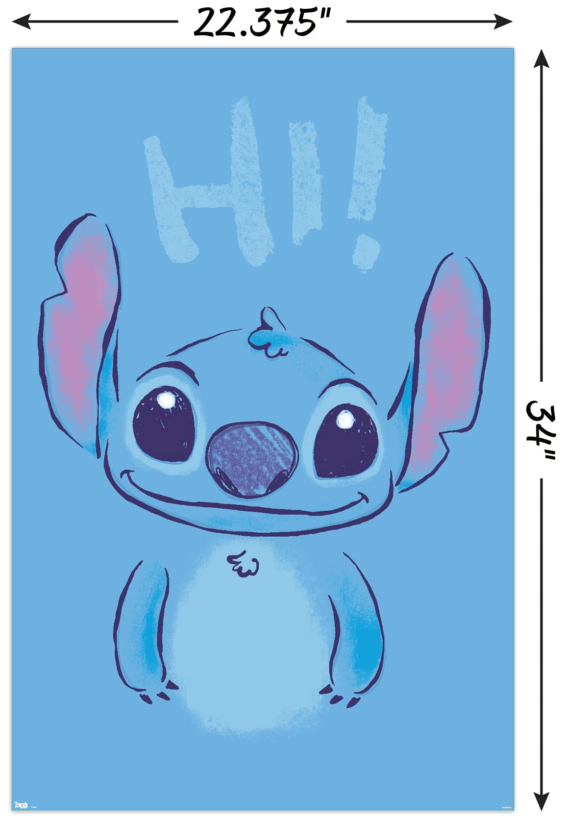 Trends International Disney Lilo And Stitch - Hi Wall Poster, 22.375'' X 34'', Poster & Clip Bundle