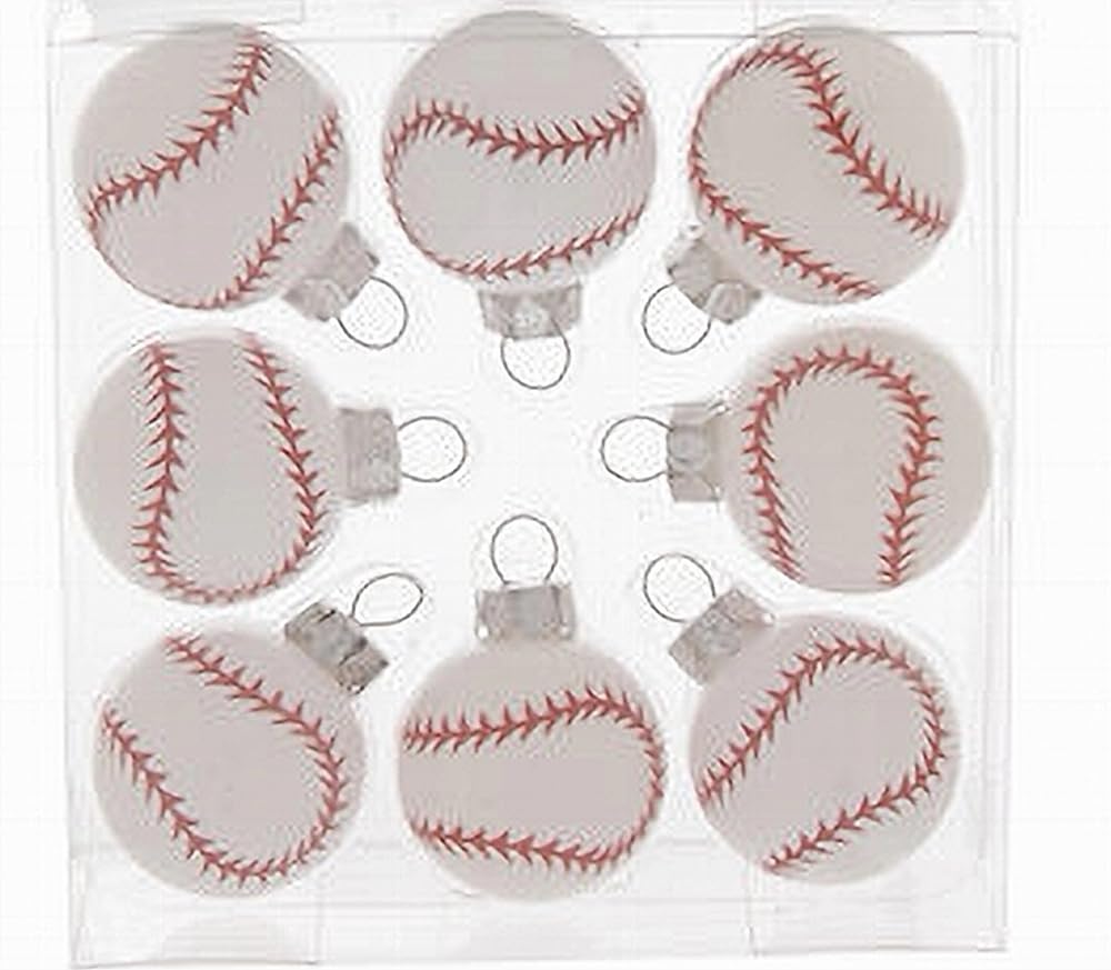 Gerson Mini Christmas Tree Ornaments for Tiny Tree (Mini Baseball Ornaments)