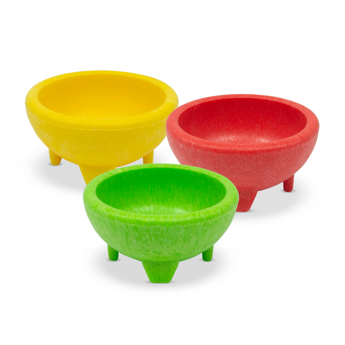 Cook Pro Set Of 3 Pp Guacamole, Red, Yellow, Green Dip Bowls, Small