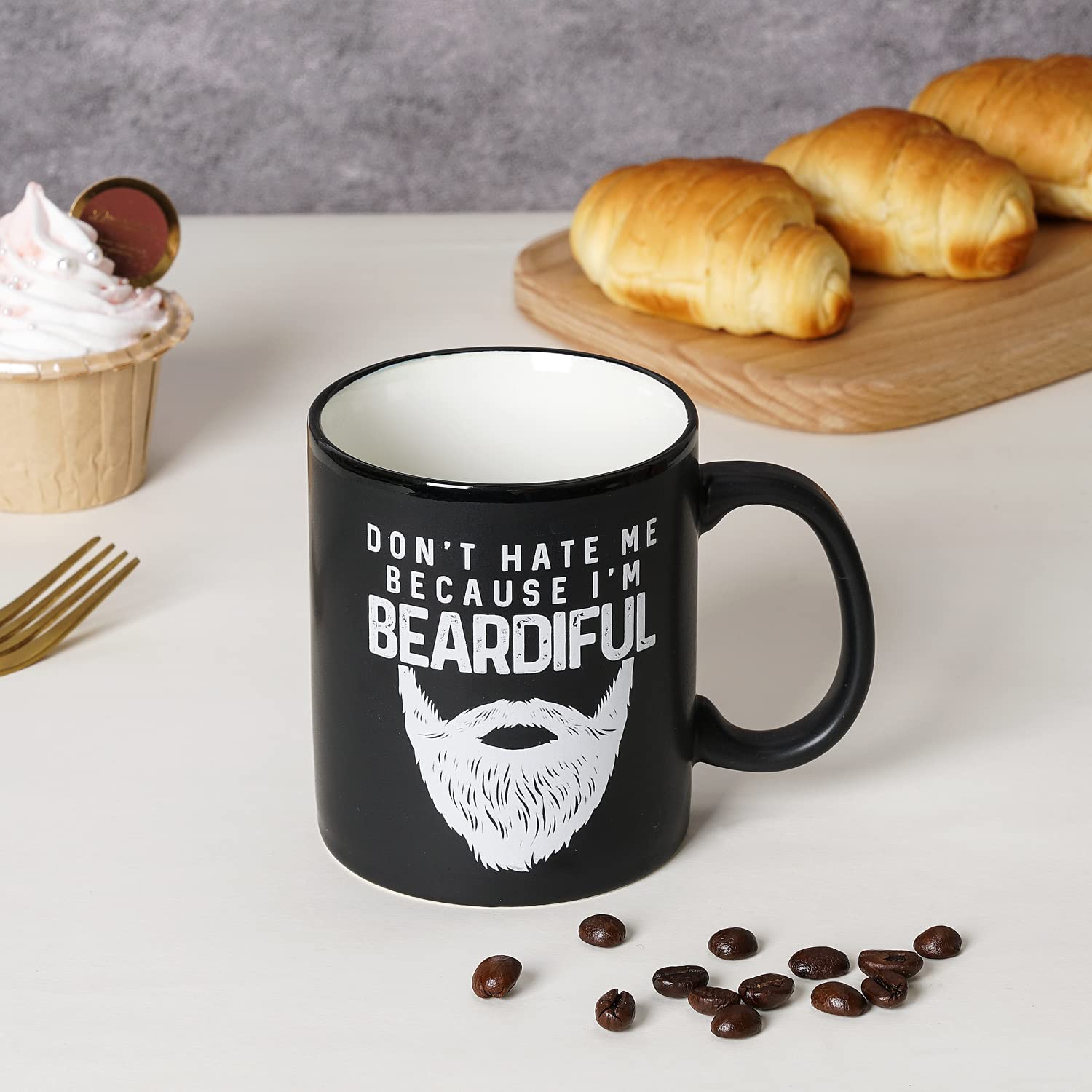 Funny Coffee Mugs for Men - Birthday, Christmas Gifts for Beard Lovers - Bearded Dad, Brother, Uncle, Boyfriend, Husband Gift Id