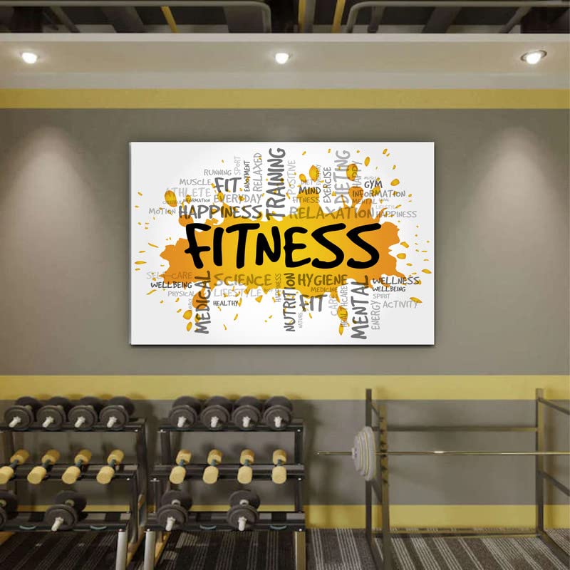 DECOR PRODUCTION Gym Quote Motivational Wallpaper Poster | Wall Sticker |Self Adhesive Vinyl for Fitness Room, Office Decor,Home