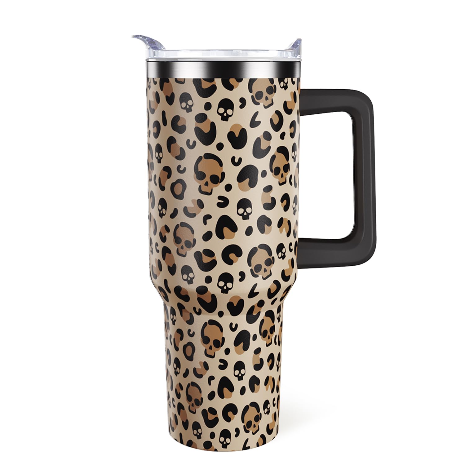 Halloween Tumbler 40oz Skeleton Skull Tumblers Leopard Gifts for Women Men