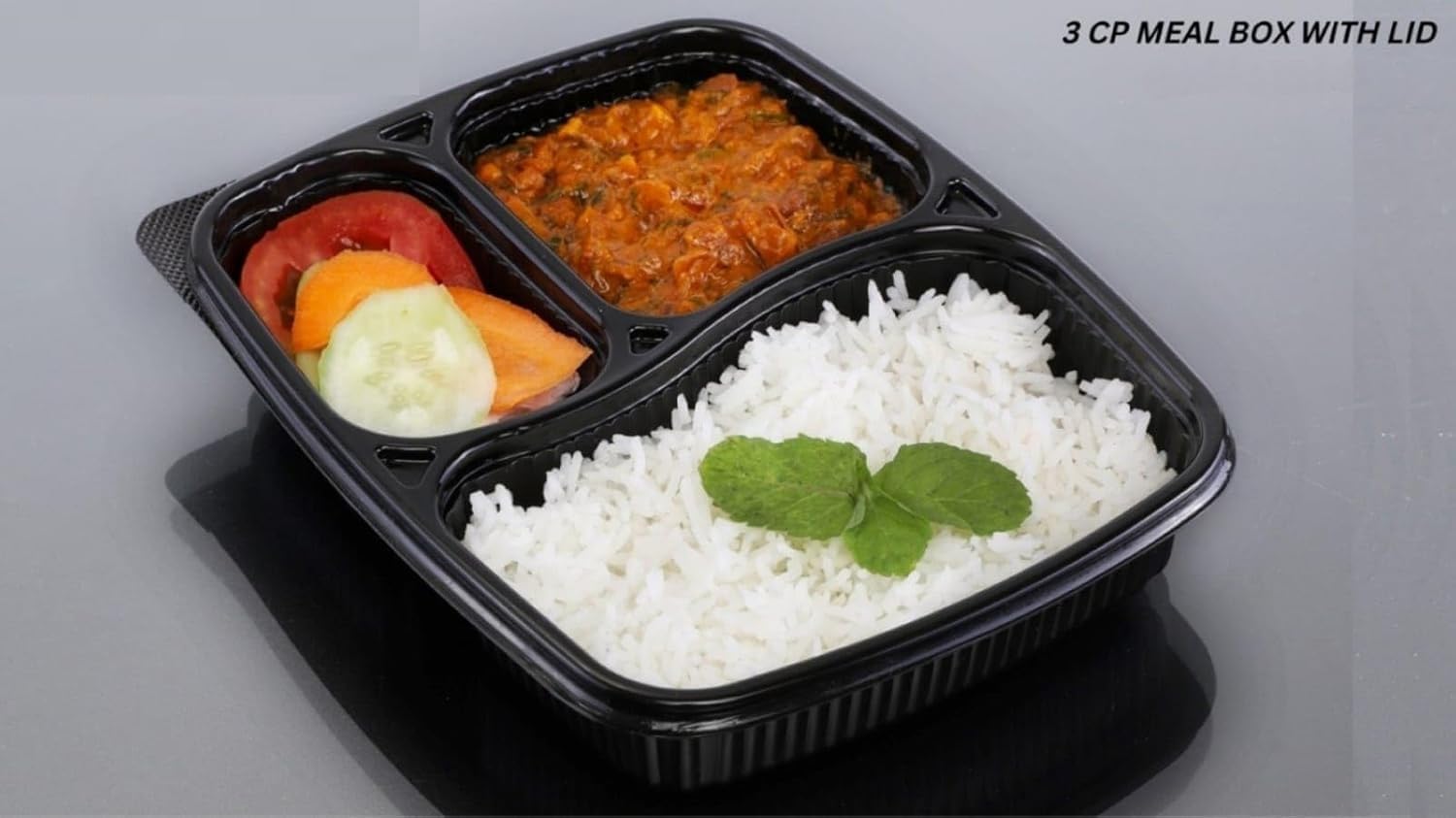 Shop & Shoppee Unbreakable Meal Plate With Lid & 3 Compartment, Meal Tray, Leak-Resistant, Bpa Free,Food Grade Dinner Plate For