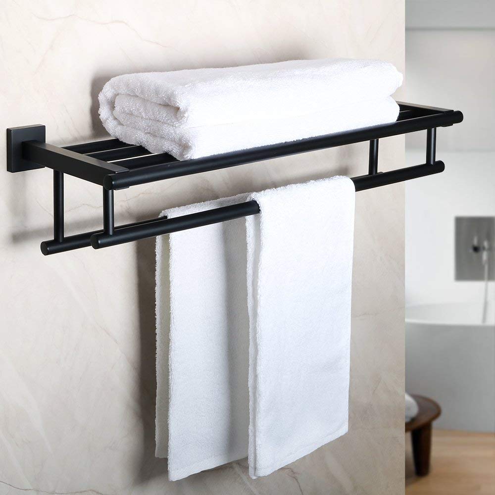 Alise Towel Rack For Bathroom And Lavatory,Wall Mount Tower Holder Towel Hanger With Double Towel Bars,Sus 304 Stainless Steel T