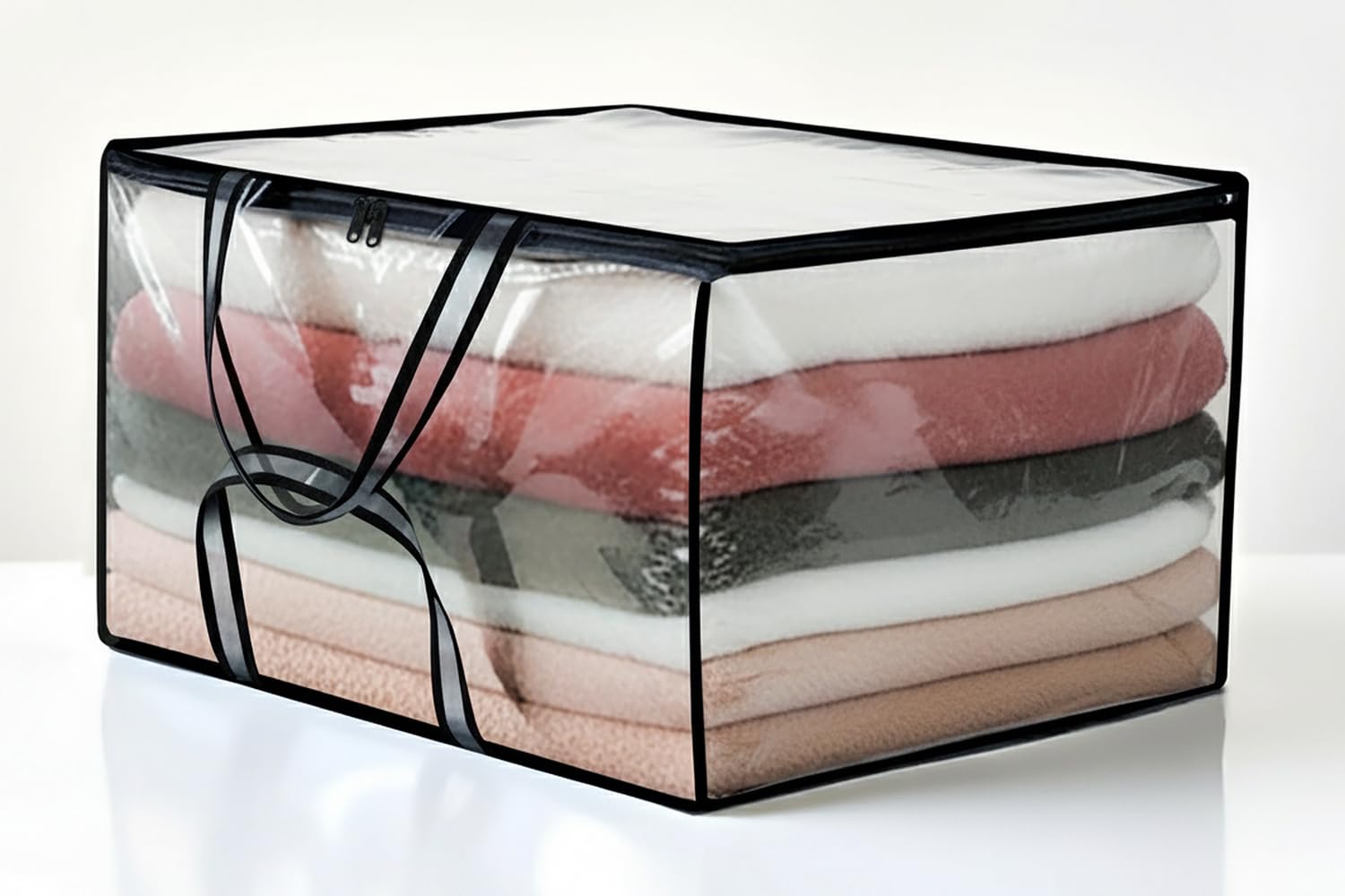 Stylista Polyvinyl Chloride Transparent Pvc Transparent Blanket Bag/Rajai Bag, Under Bed/Wardrobe Storage Bag, Pack Of One Large