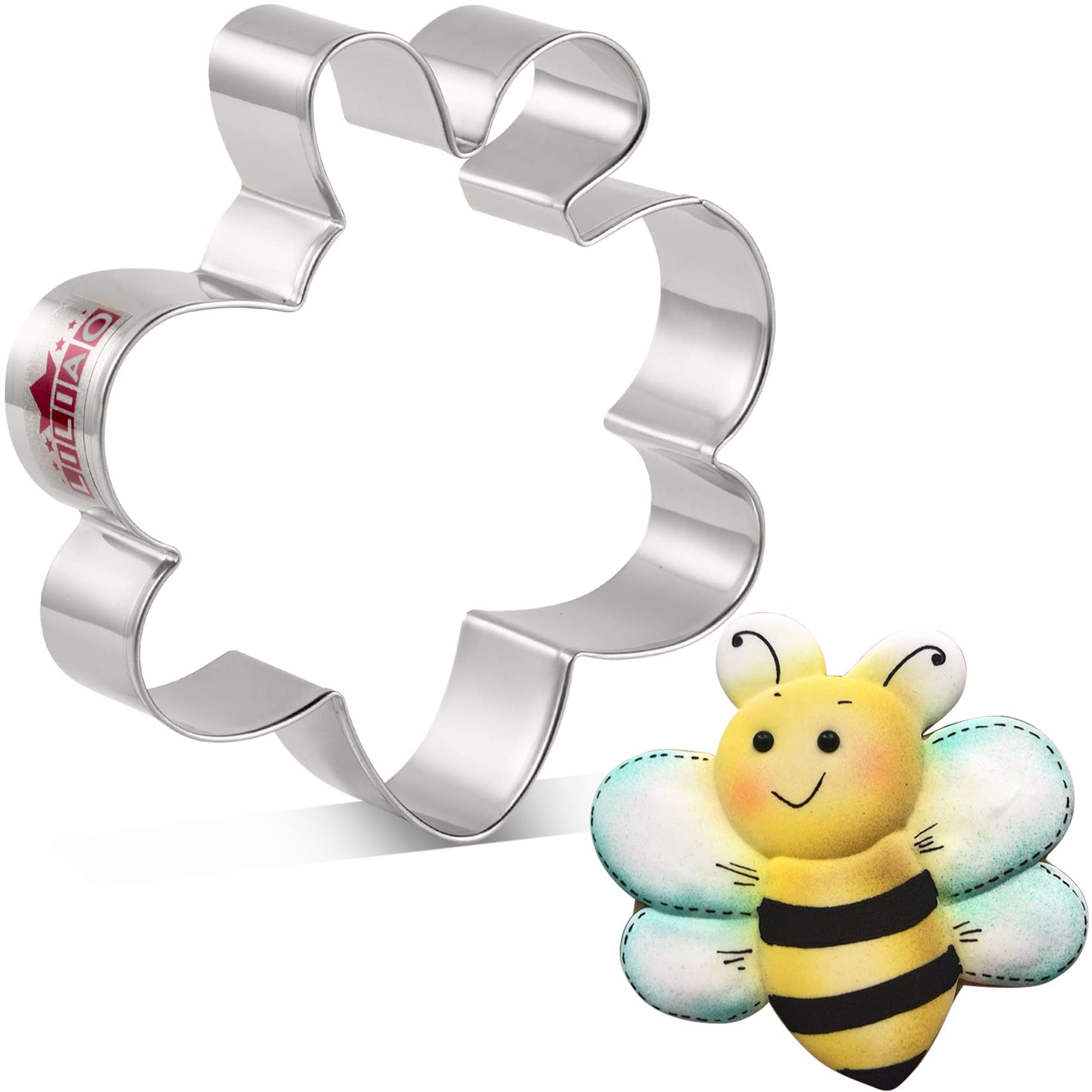 Liliao Animal Bee Cookie Cutter, 3.8'', Stainless Steel