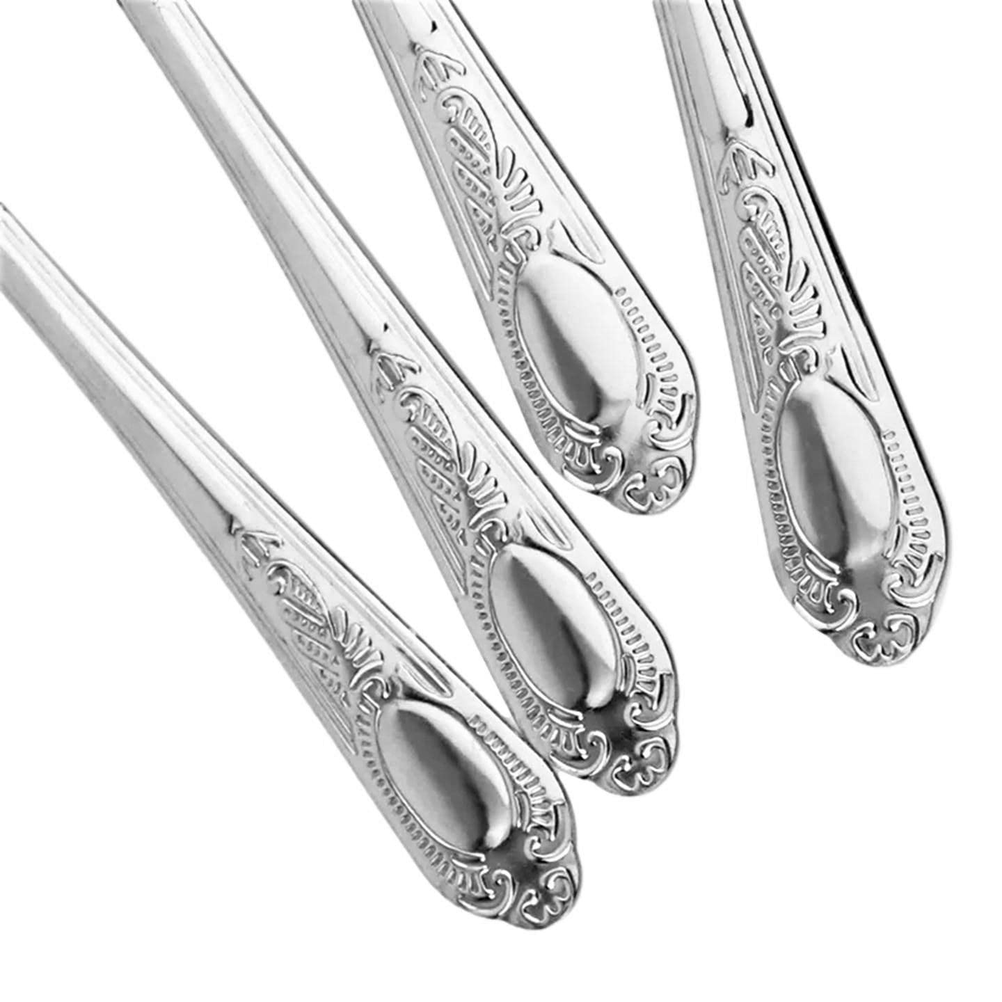 Teaspoon 12 Pieces Stainless Steel Mirror Polished Dishwasher Safe Rust And Heat Resistant Dessert Spoons