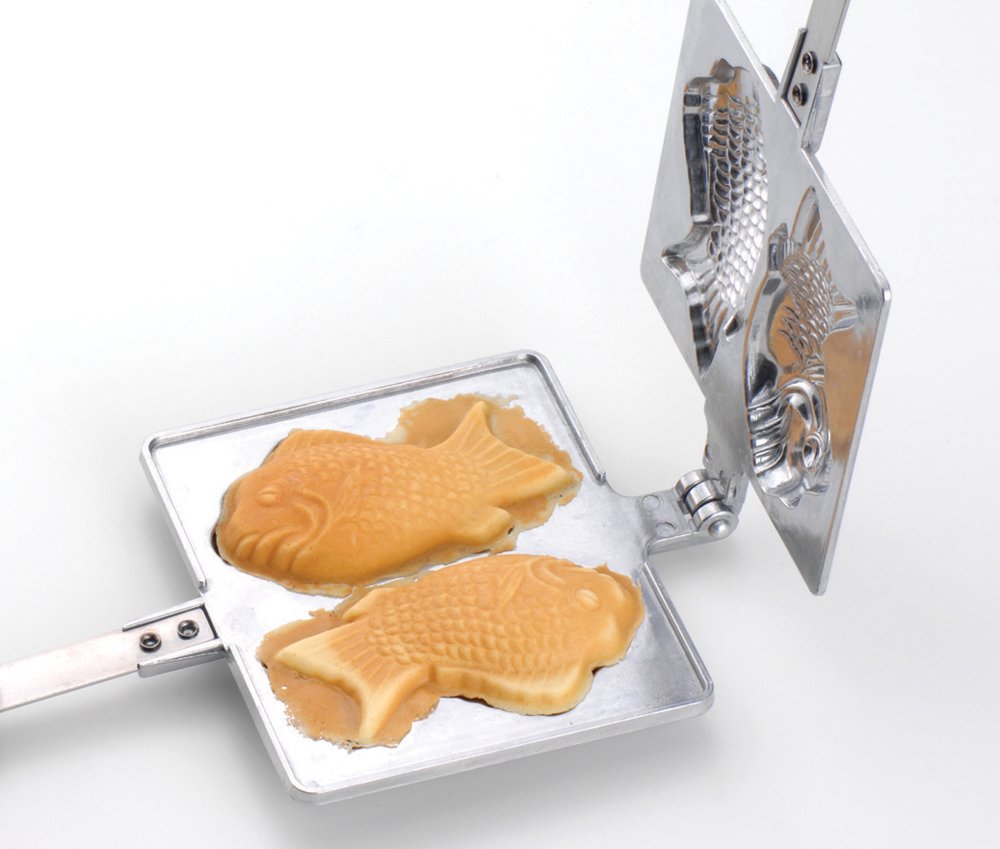 Parukinzoku Japanese Taiyaki Fish Shaped Cake Maker, Pearl Metal
