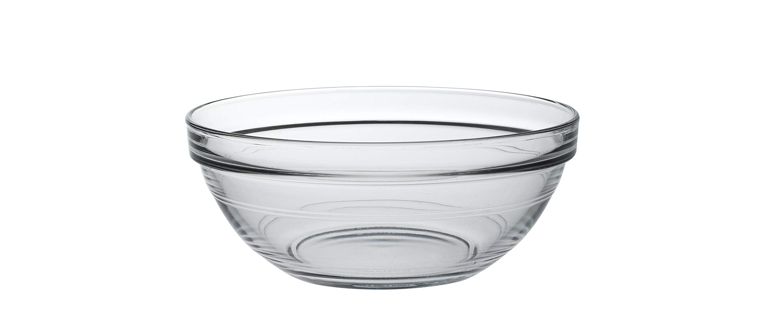 Duralex Glass Stackable Mixing Bowls/Prep Bowls Set of 6,Clear. 32 oz./ 6.75