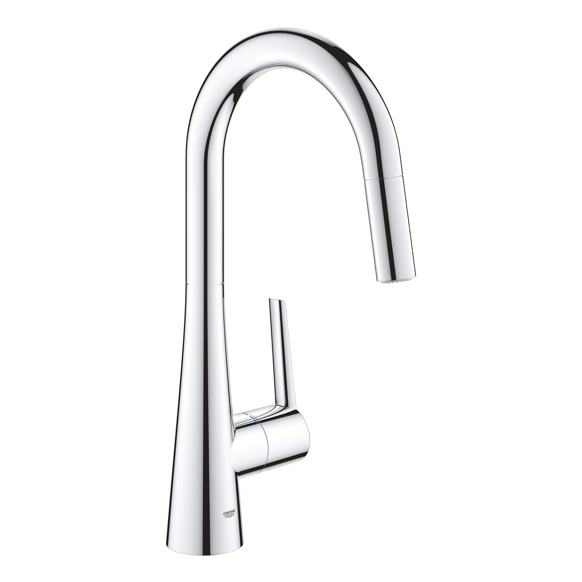 GROHE 32226003 Zedra Pull-Down Kitchen Faucet with sprayer Chrome