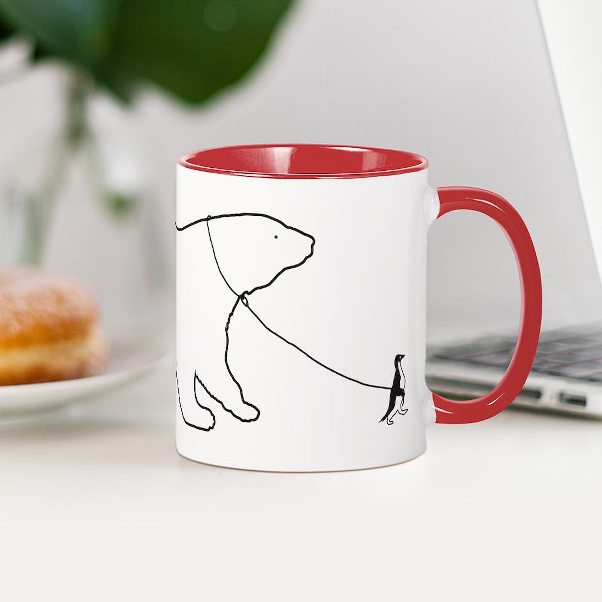 CafePress Penguin And Polar Bear Mugs 11 oz (325 ml) Ceramic Coffee Mug