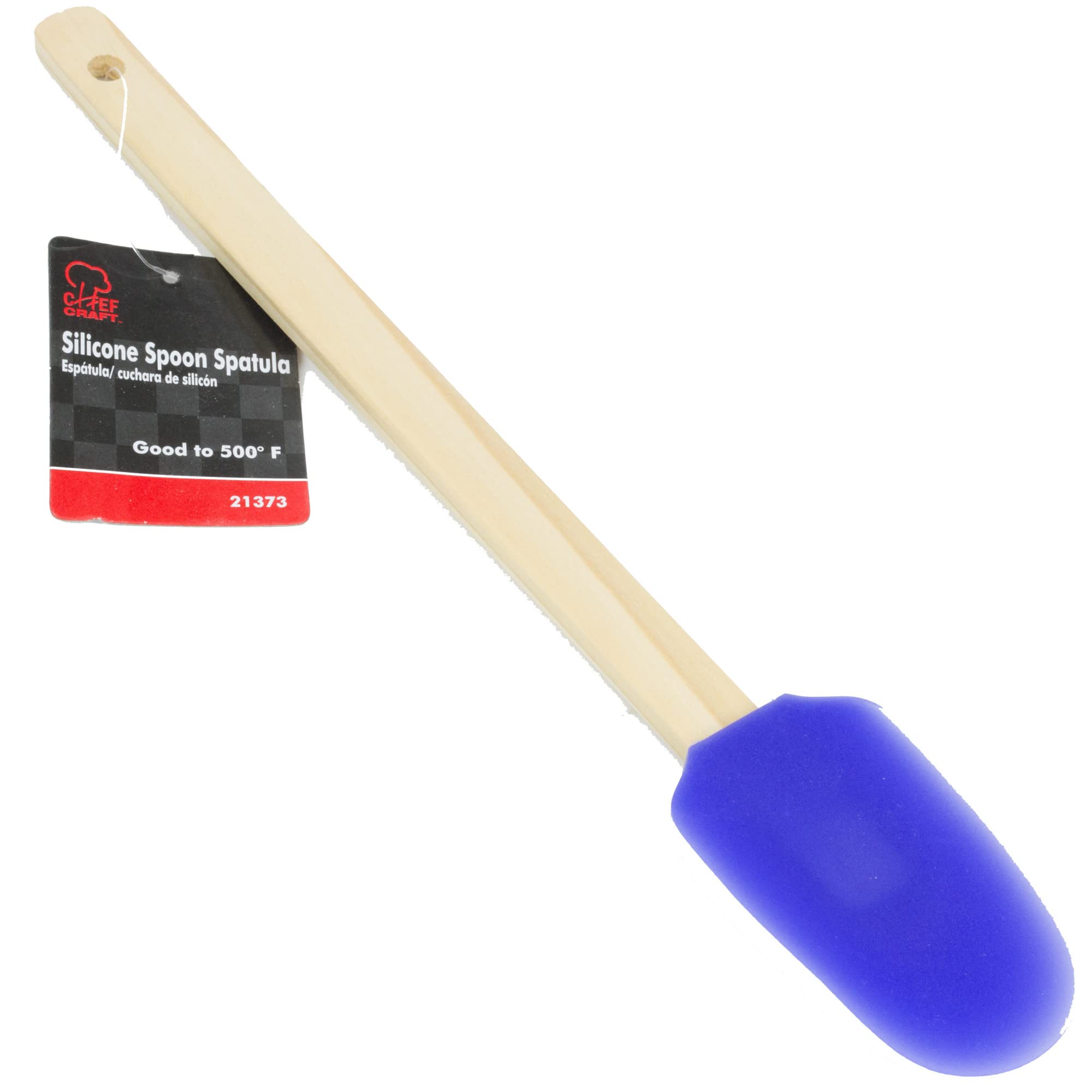 Chef Craft Select Wooden Handled Silicone Spoon Spatula, 12 Inch, Color May Vary