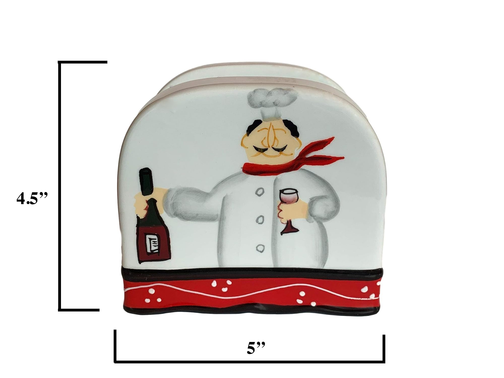 Ack Ceramic Hand Painted Napkin Holder For Kitchen, Resturant, Kitchen D  Cor, Tabletop Napkin Dispenser(Tuscany Colorful Plump