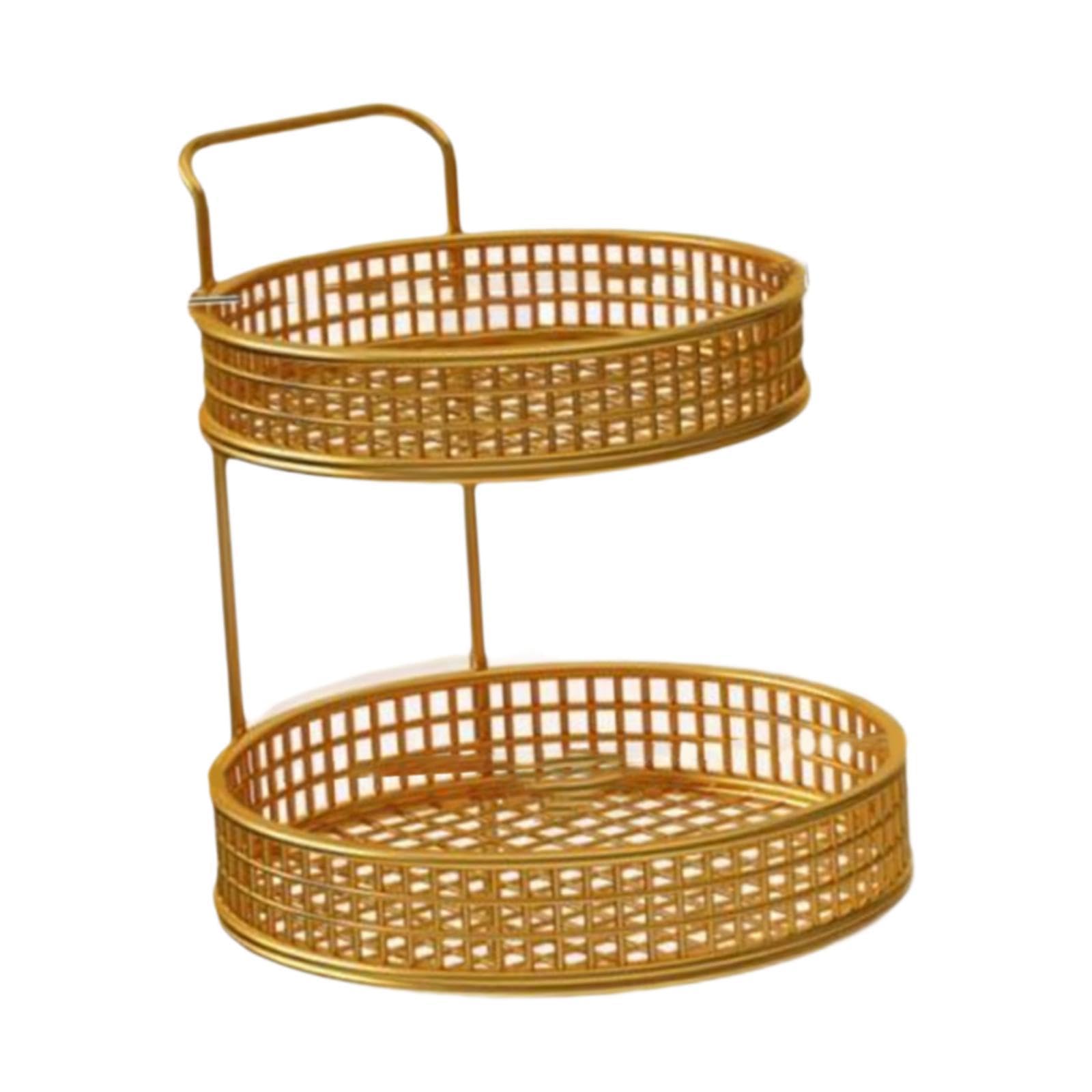 The Style Sutra Spice Rack Container Food Organizer Basket For Dining Table Kitchen Cupboard Two Tiers