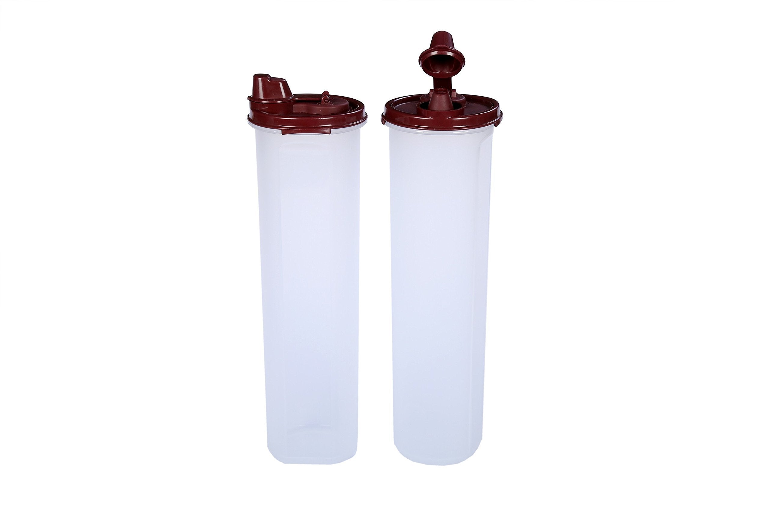 Signoraware Easy Flow Jumbo Plastic Oil Pourer Set, 1.1 Litres, Set Of 2, Maroon