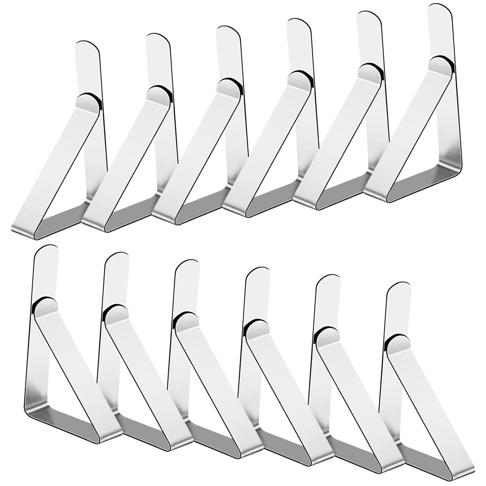 12 Pack Tablecloth Clips- Picnic Table Cloth Clips- Stainless Steel Table Cloth Cover Clamps- Table Clips For Restaurant Picnics