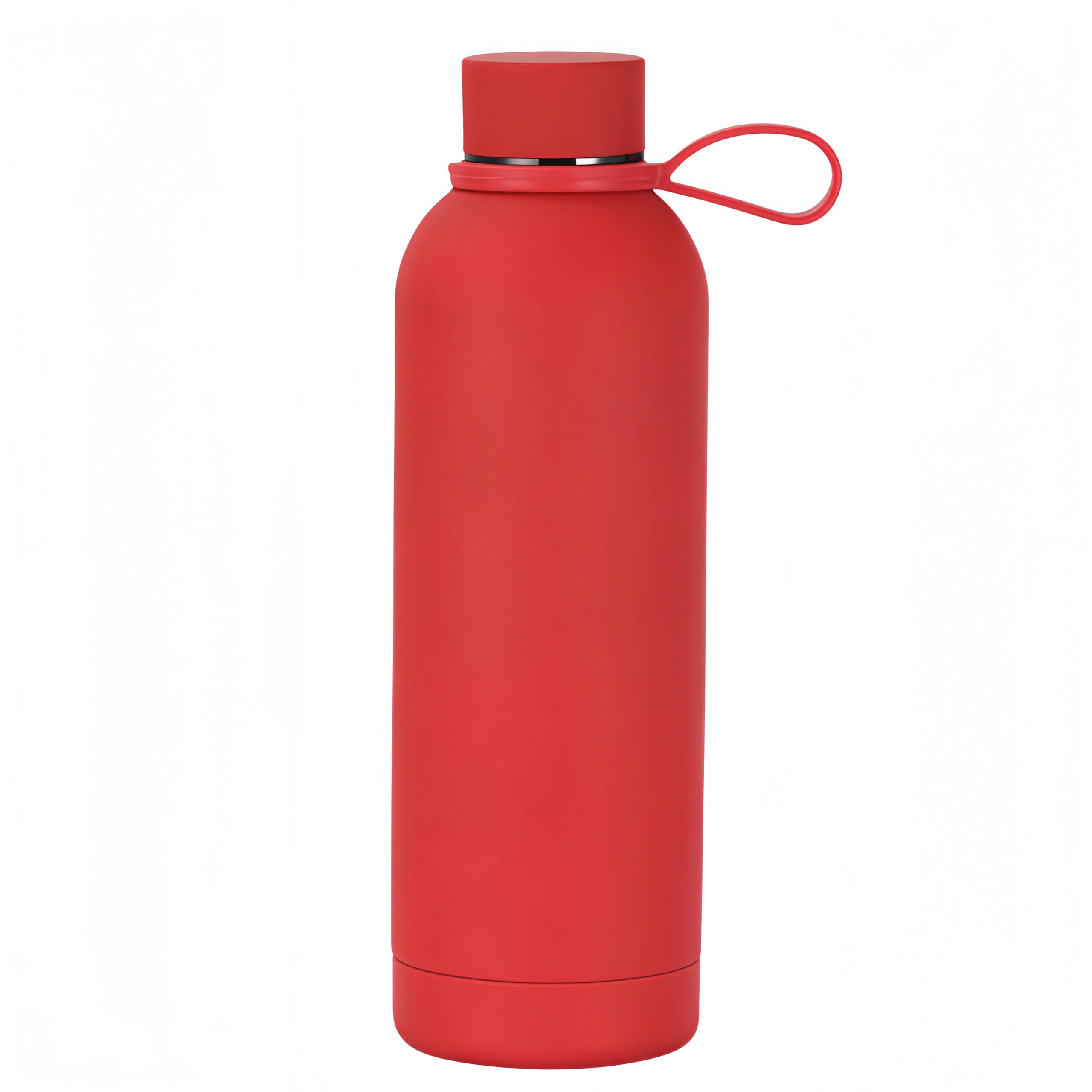 FAMKX Stainless Steel Double wall Insulated Narrow Mouth Sports Water Bottle With Handle, Cola Shape Vacuum flask(Red)