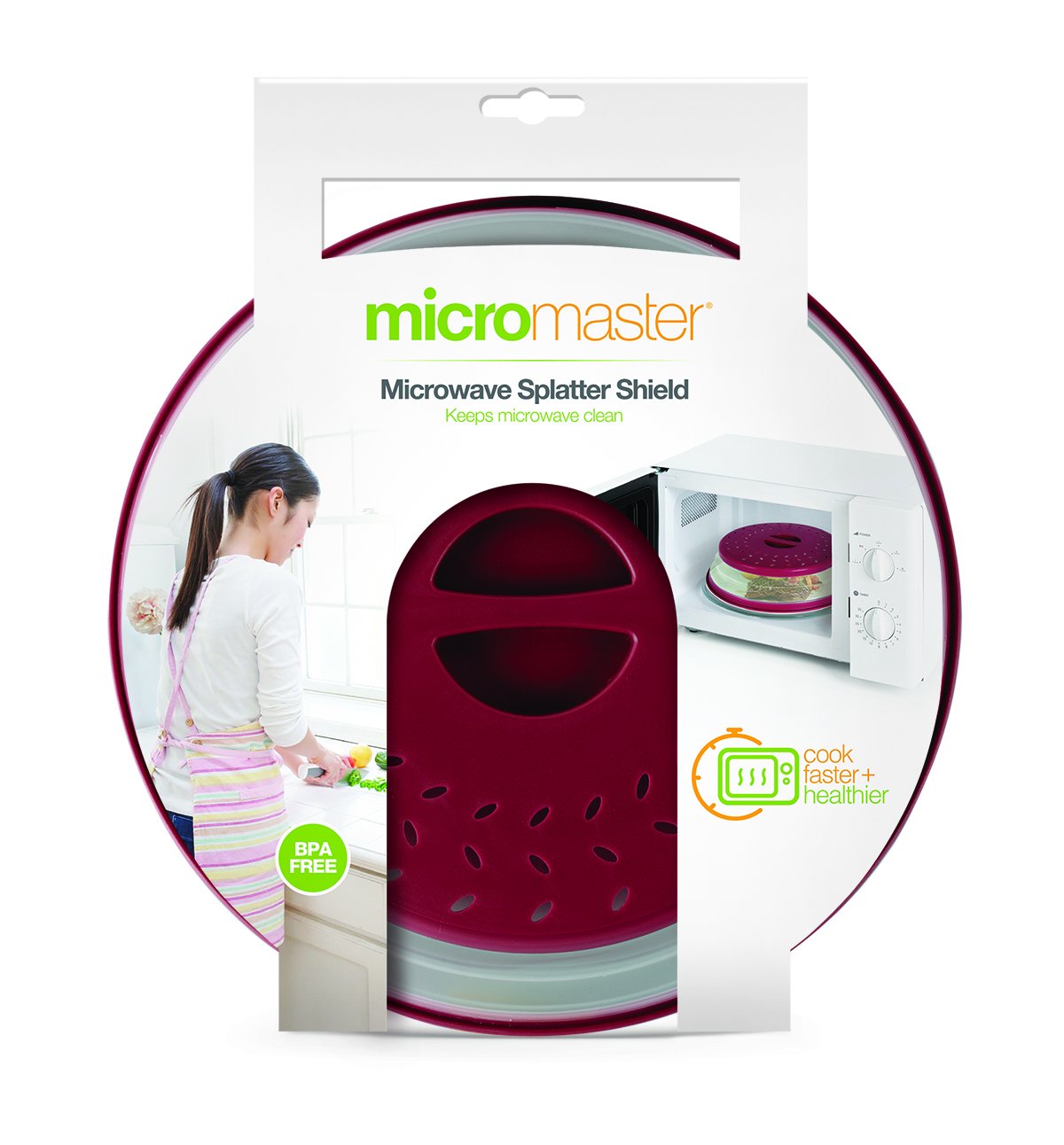 Jobar Collapsible Microwave Shield, Standard, Red