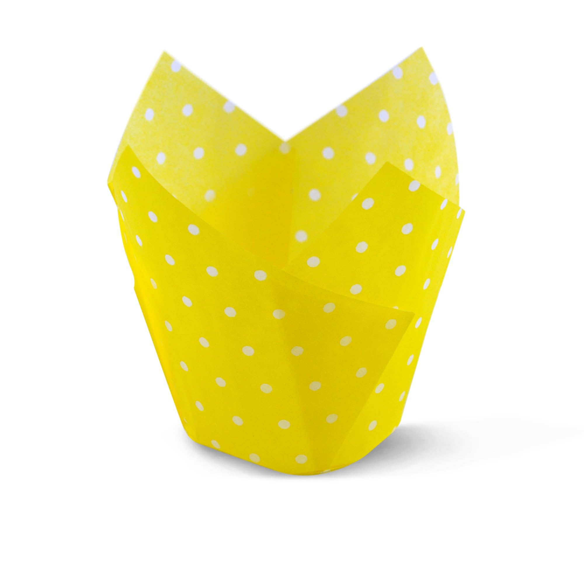 Simplegood Polka Dot Yellow Tulip Baking Cups Cupcake Liners Muffin Liners Greaseproof Paper 100