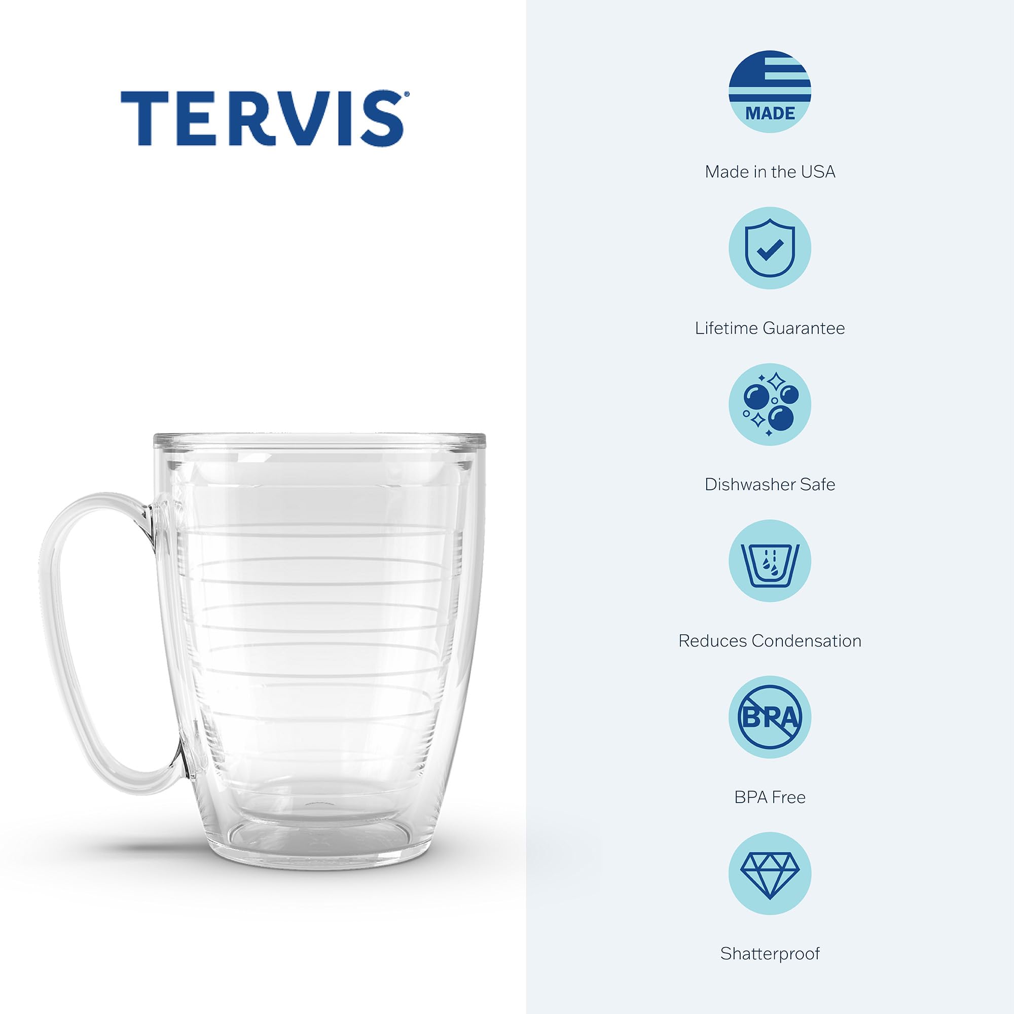 Tervis Made in USA Double Walled North Carolina State Wolfpack Insulated Tumbler Cup Keeps Drinks Cold & Hot  16oz Mug  Primary Logo