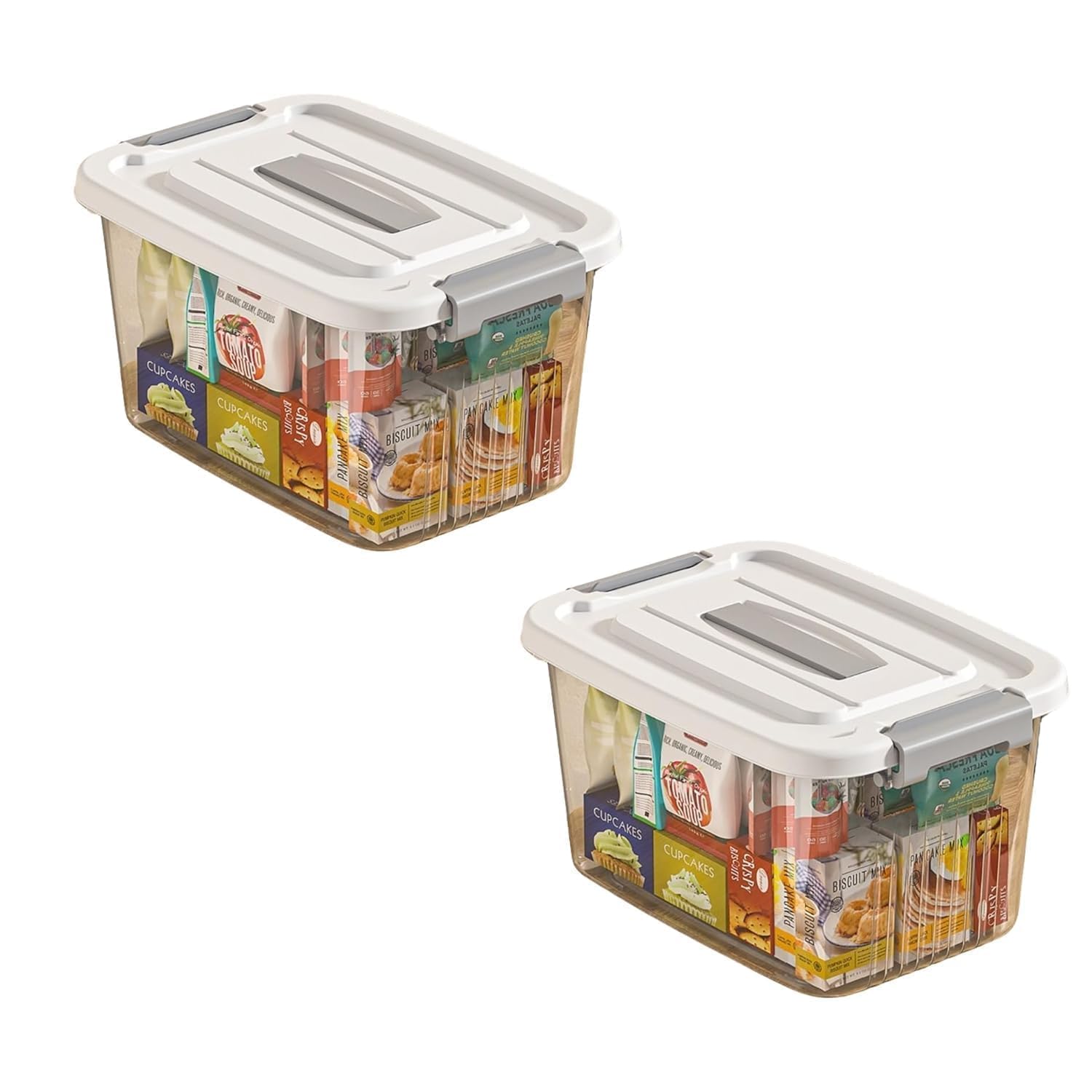 Ash & Roh Heavy Duty Plastic Storage Bins With Locking Lids  Clear, Stackable Containers For Bedroom Or Closet Organization (Pa