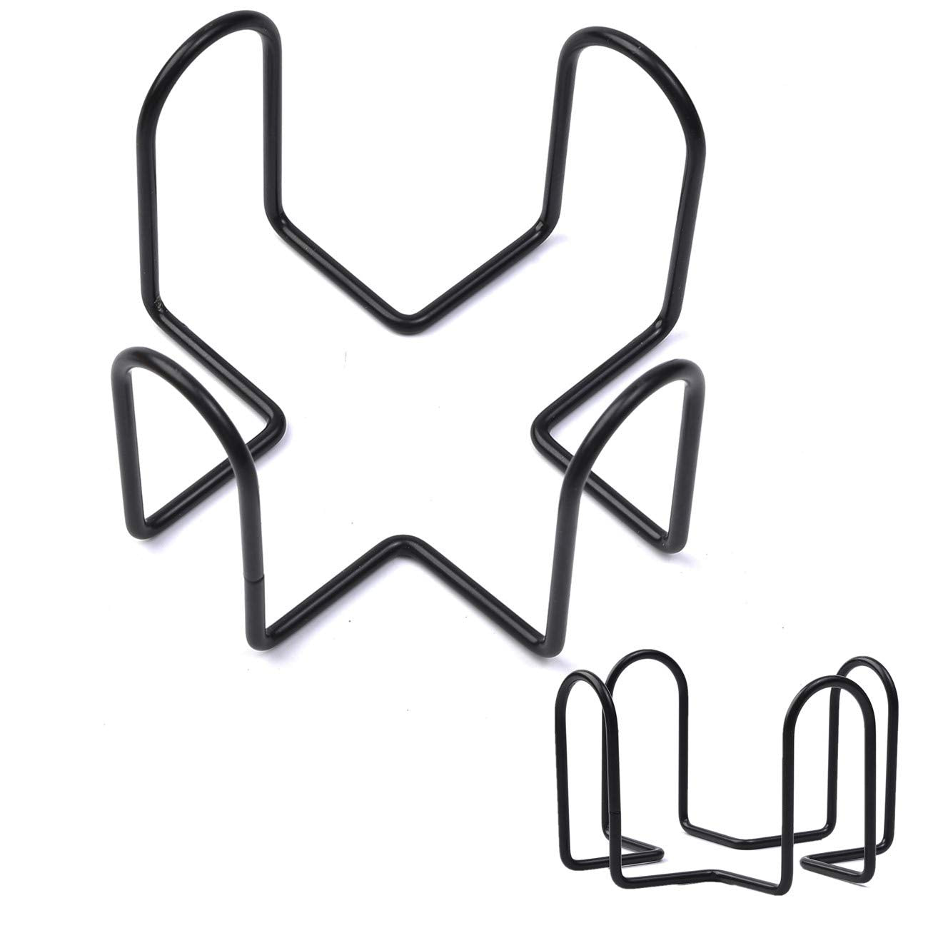 2Pc Kocent Vintage Coaster Holder Black Iron Metal Holder Storage Caddy For Both Round And Square Coasters Fit 4 To 9 Pieces Coa