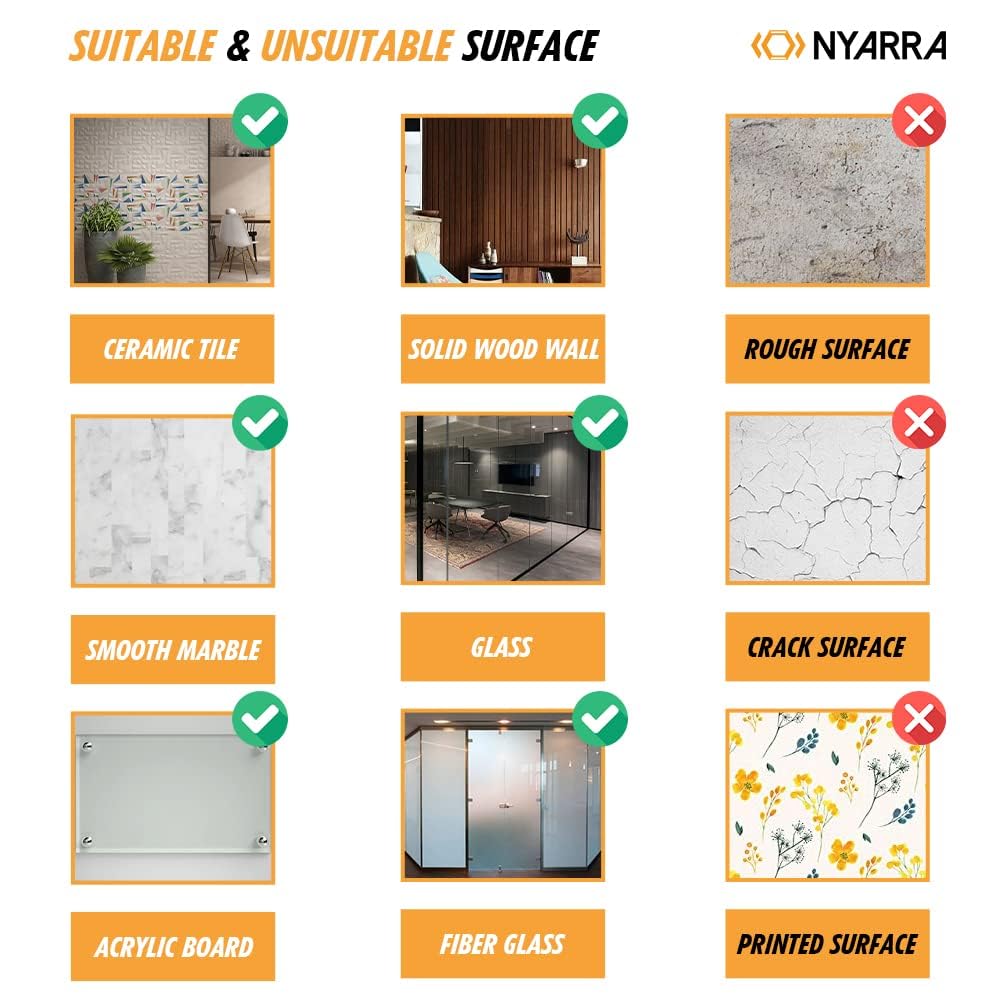 Nyarra Vacuum Suction Shower Caddy for Bathroom Hanging - Drill-Free Installation, Removable, Suction Shelf for Bedroom - Wall M