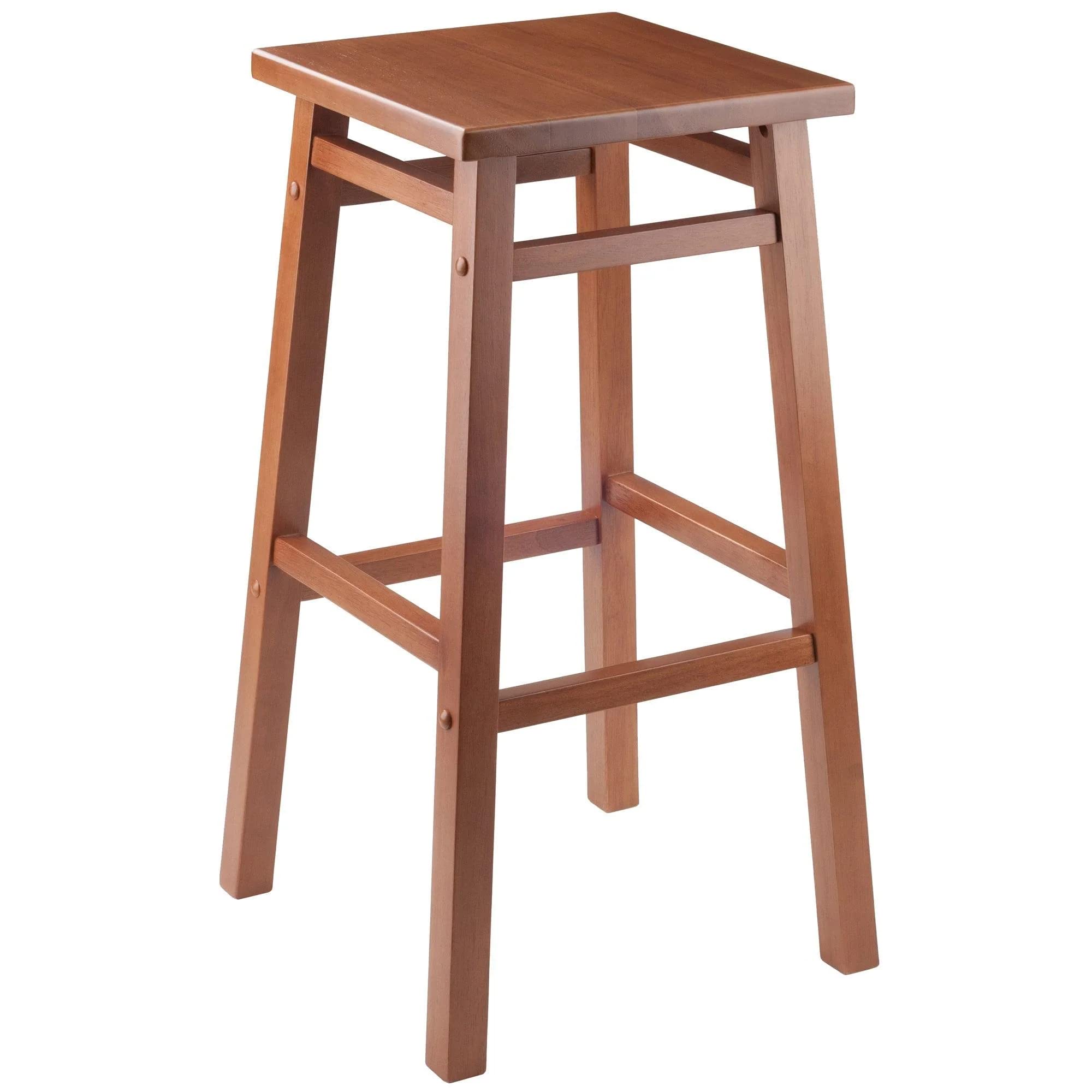 Winsome Carter 29 Teak Finish Bar Stool
