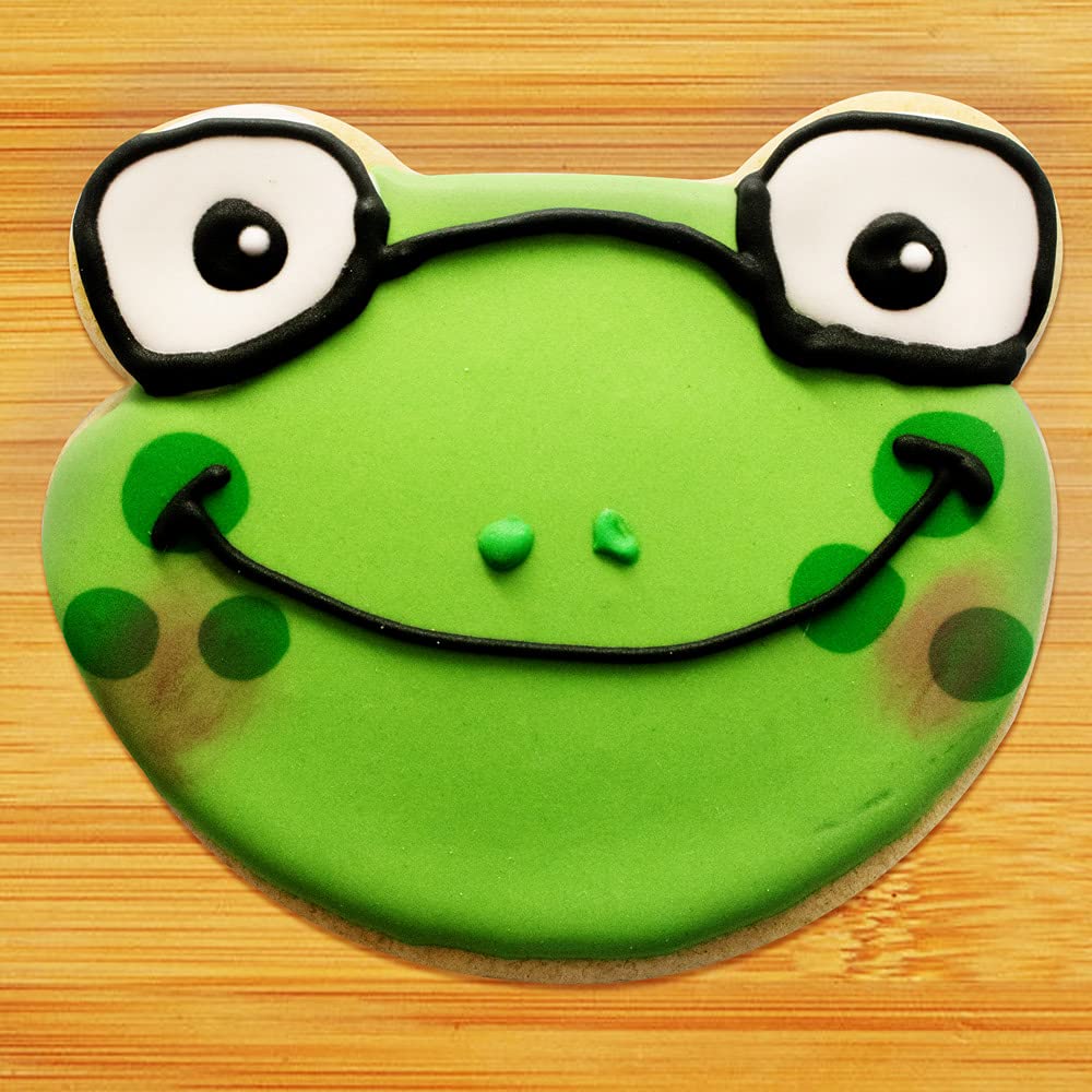 Cookiecuttercom Brand Frog Face Cookie Cutter 3.5Inch -Tin Plated Steel Cookie Cutters - Frog Face Cookie Mold