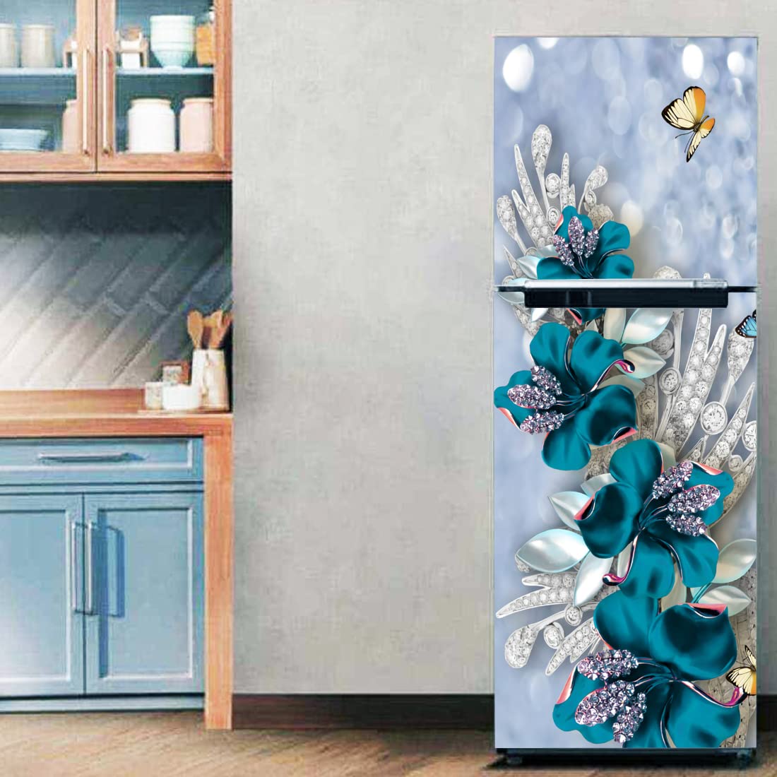 Walldaddy Fridge Stickers & Wall Stickers, Beautiful Fridge Decorative Sticker Wallpaper Poster (Pvc Vinyl) Large Size (60X160 C